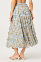 Blue brown plaid