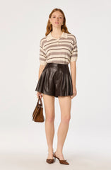Cream brown stripe
