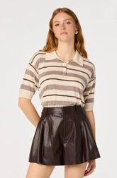 Cream brown stripe