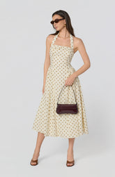 Cream polka dot