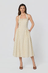 Cream polka dot