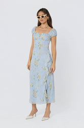 Blue multi floral