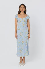 Blue multi floral