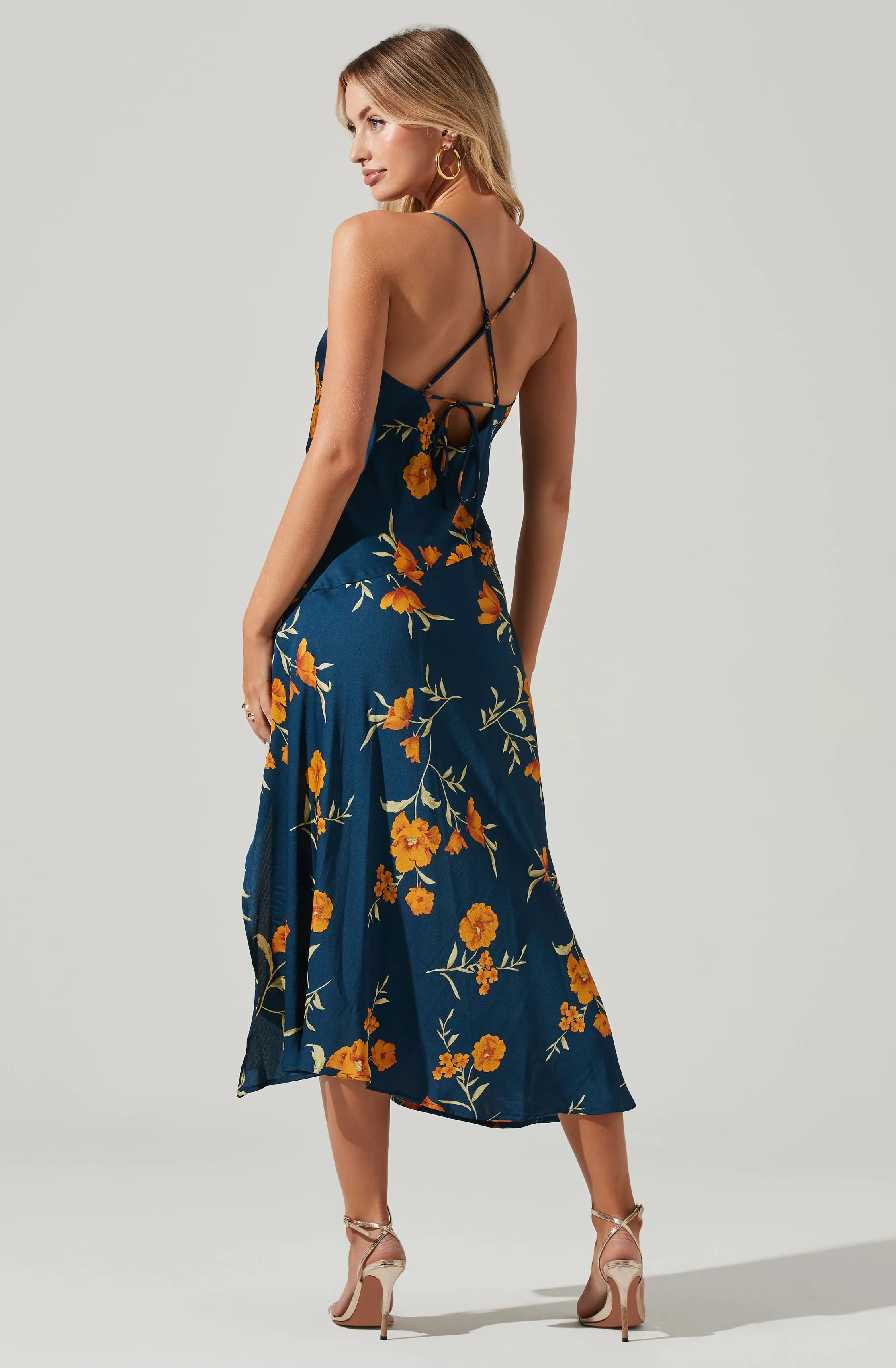 Dark Teal-Gold Floral