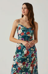 Green red floral