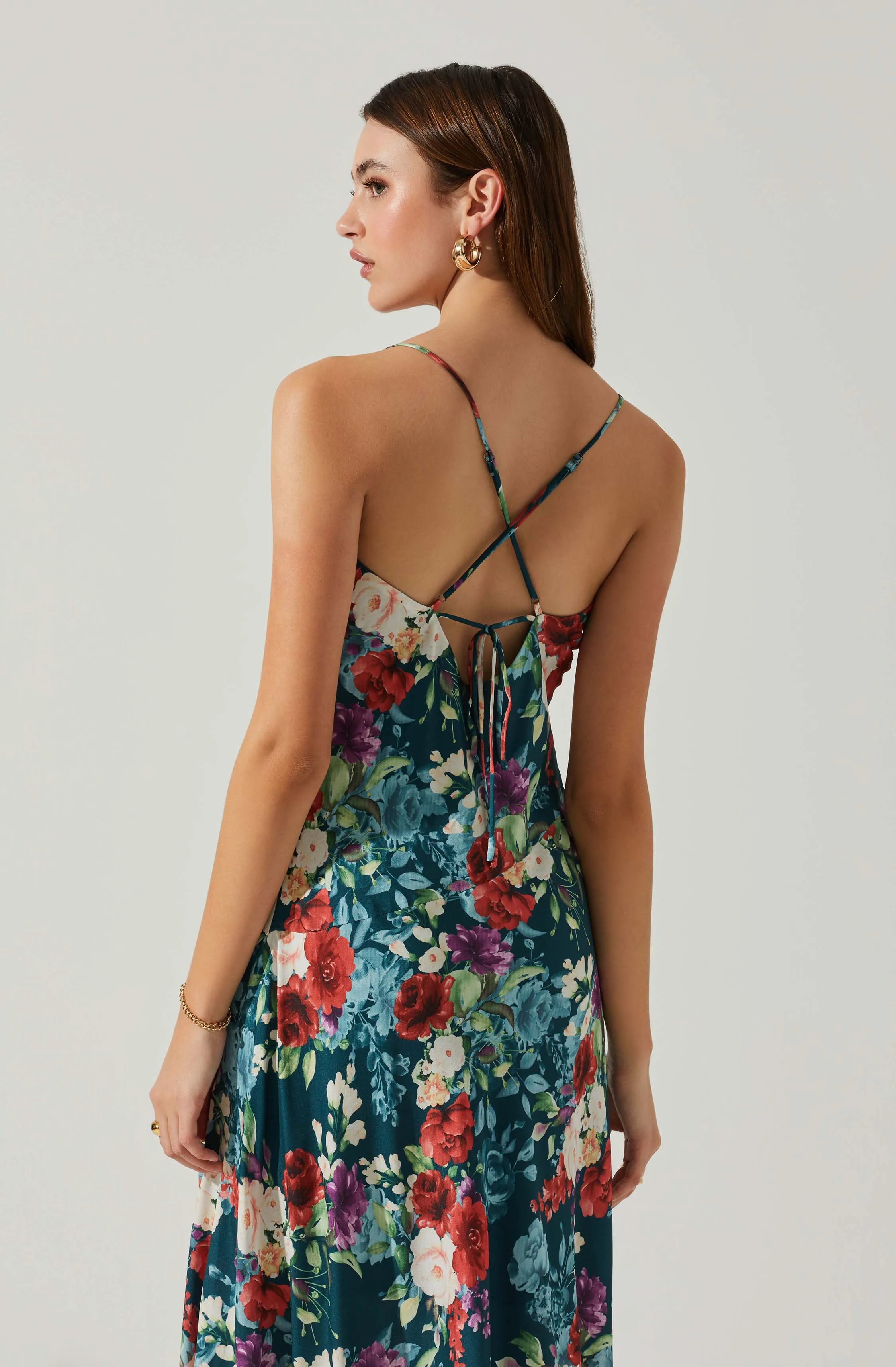 Green red floral