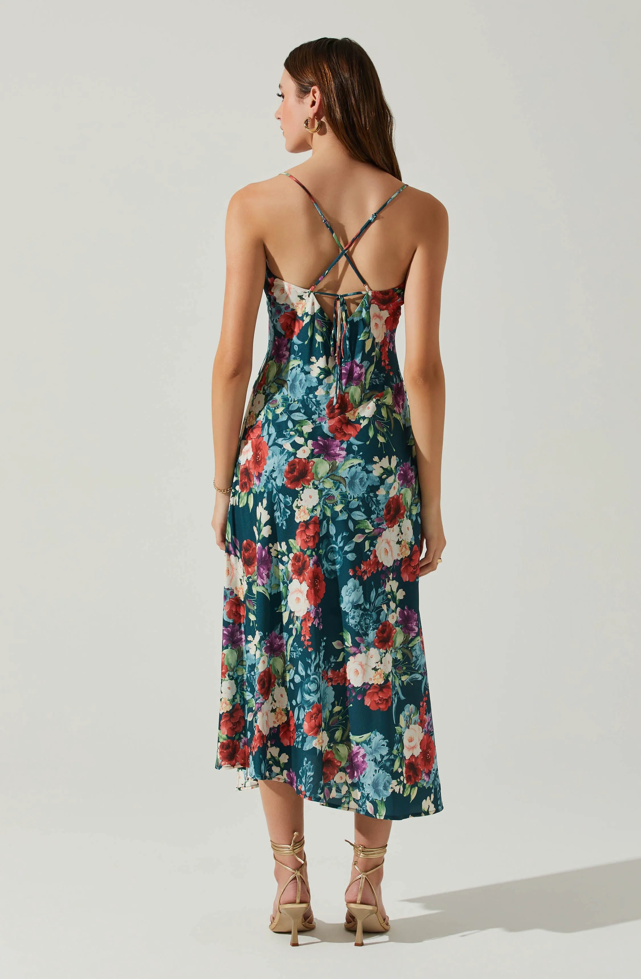 Green red floral