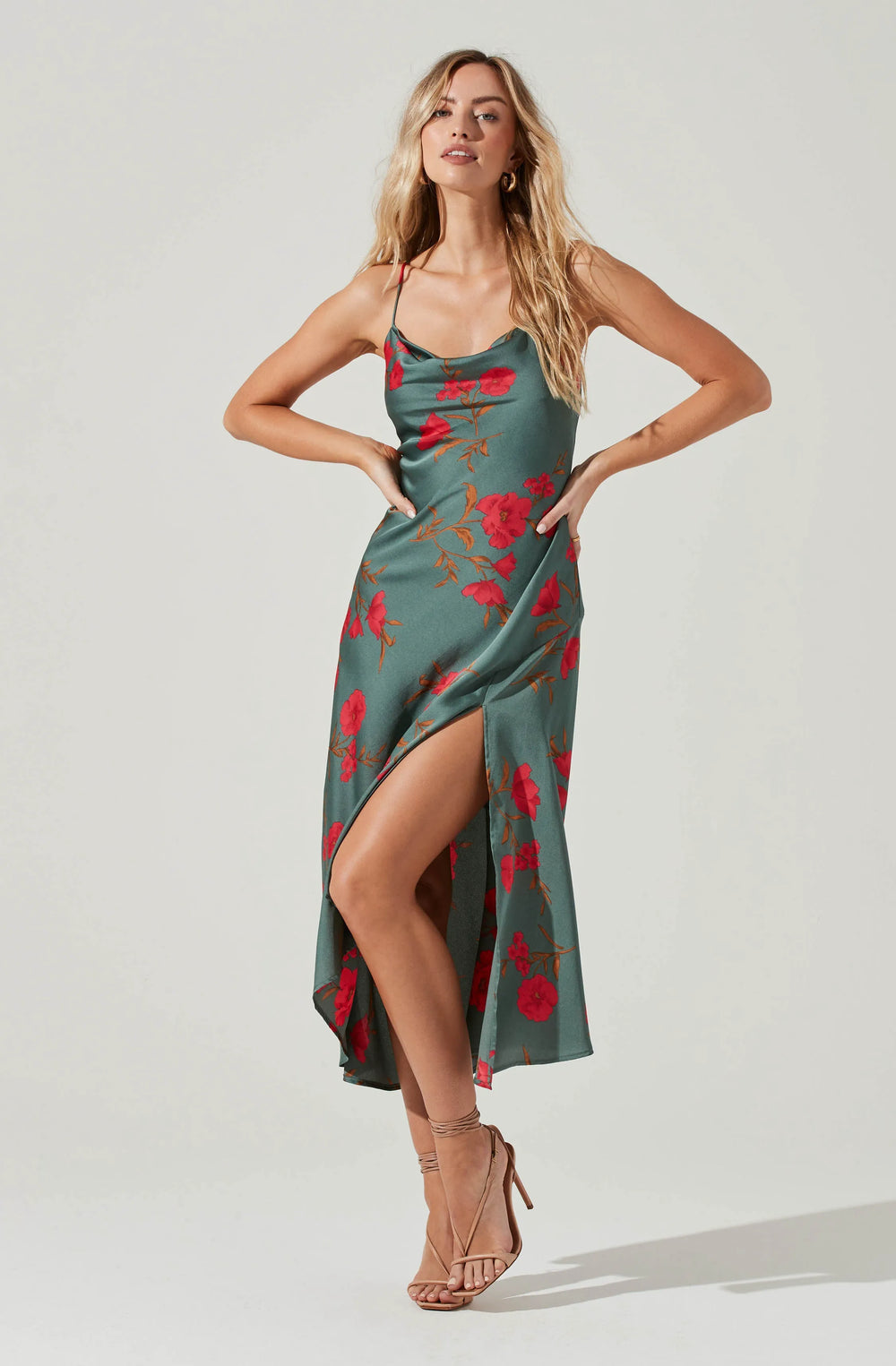 Teal-Raspberry Floral