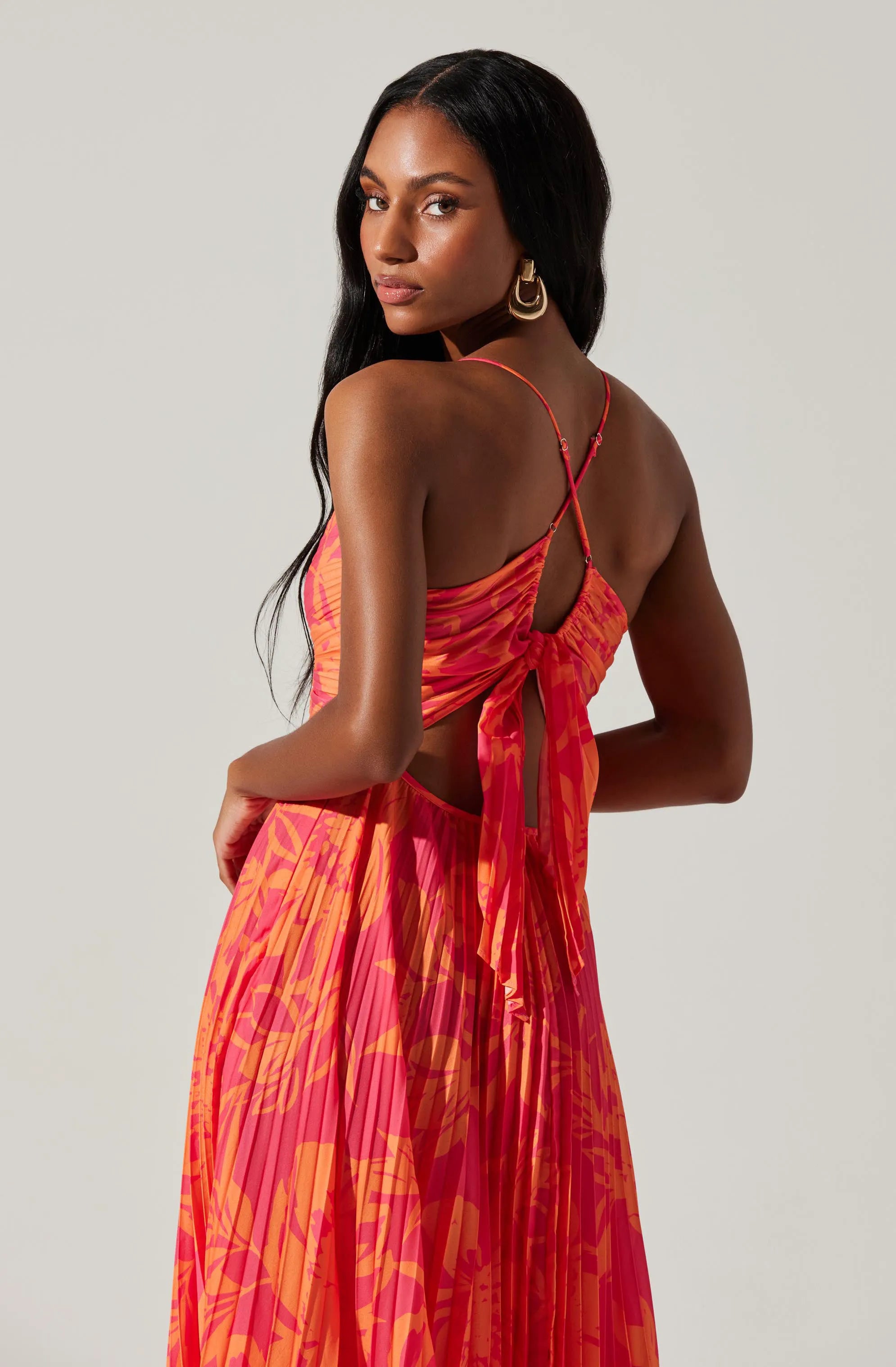 Fuchsia orange print