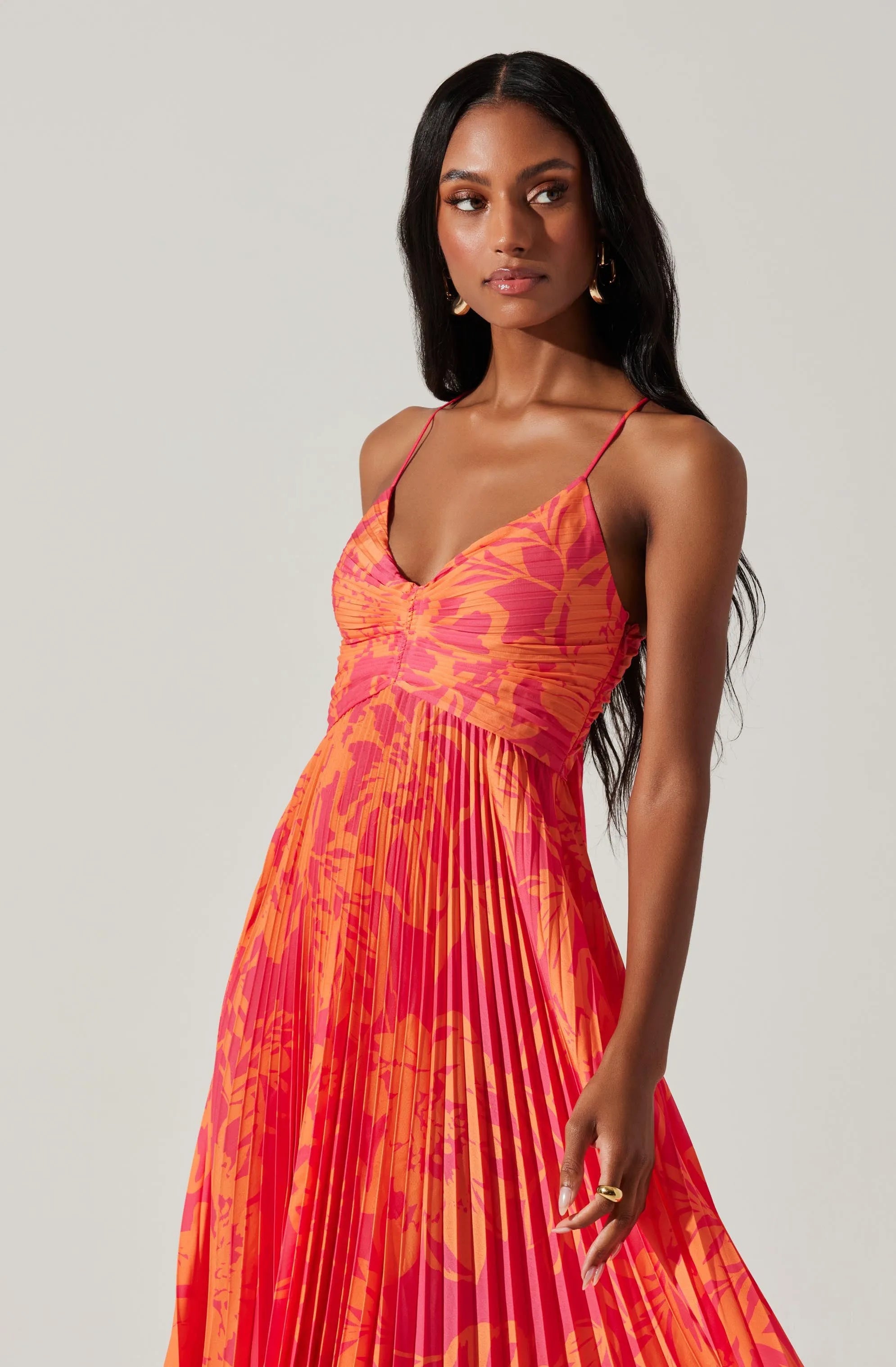 Fuchsia orange print