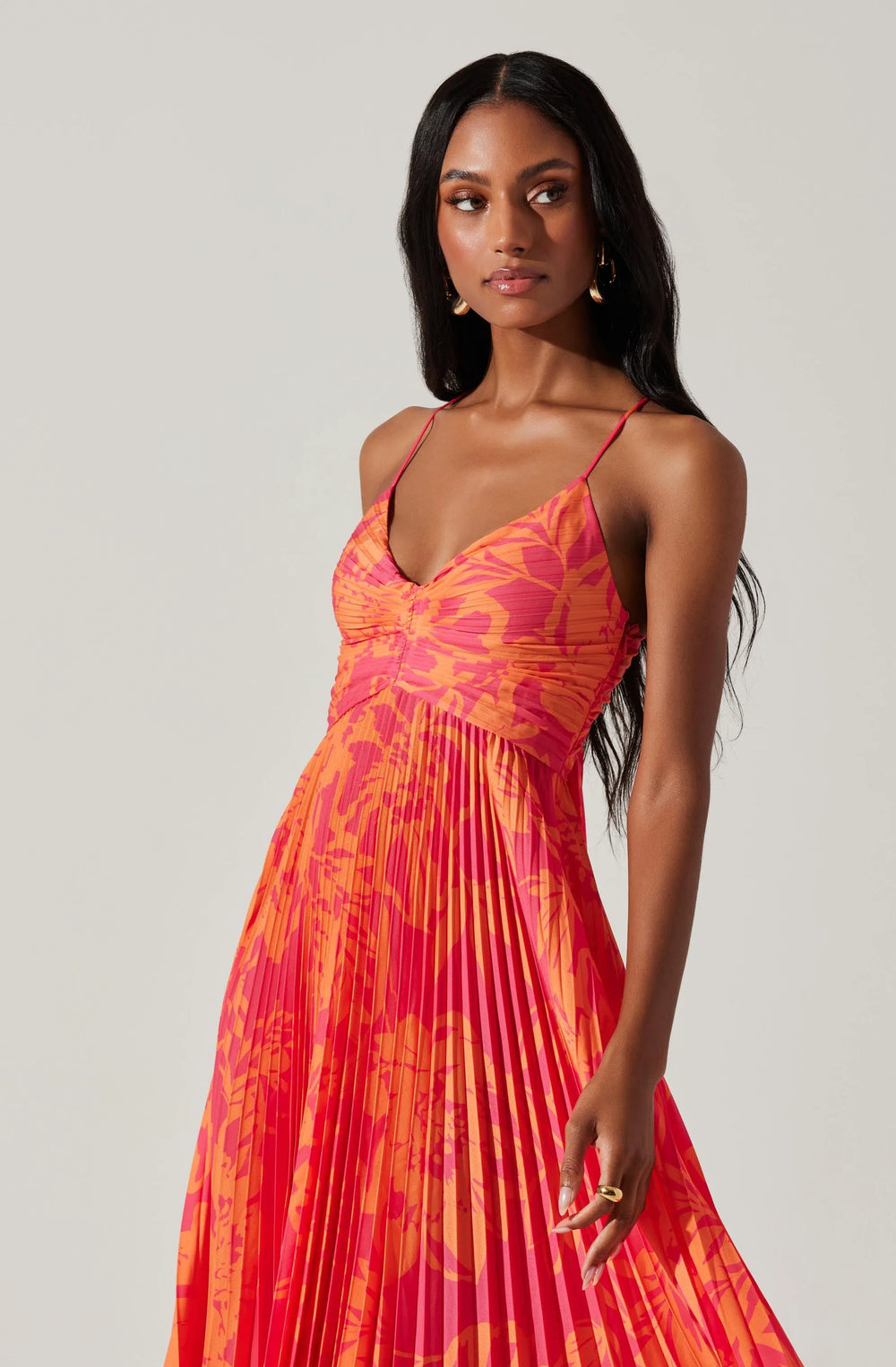 Fuchsia orange print