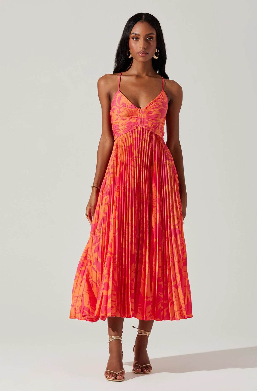 Fuchsia orange print