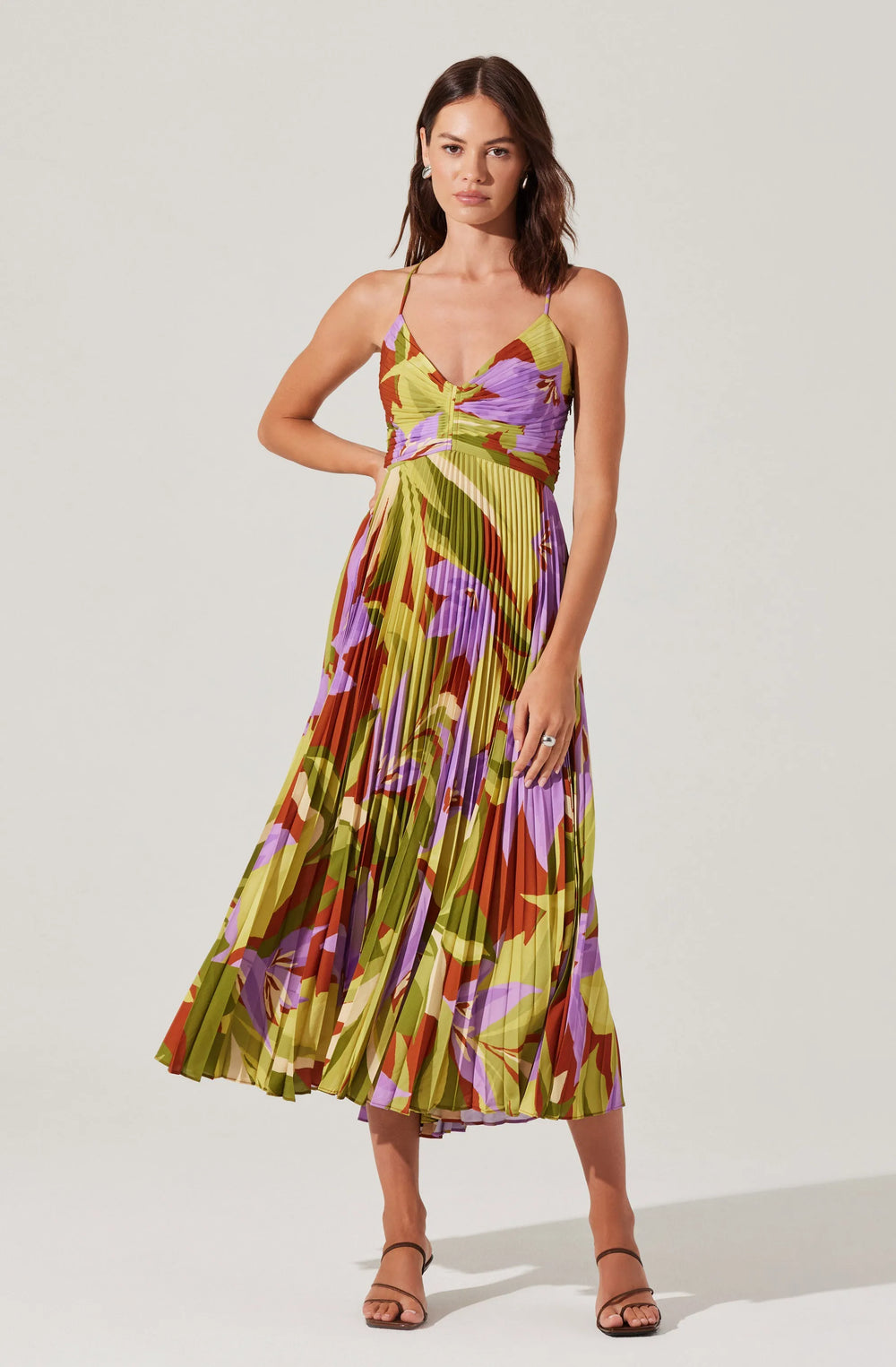 Green rust floral