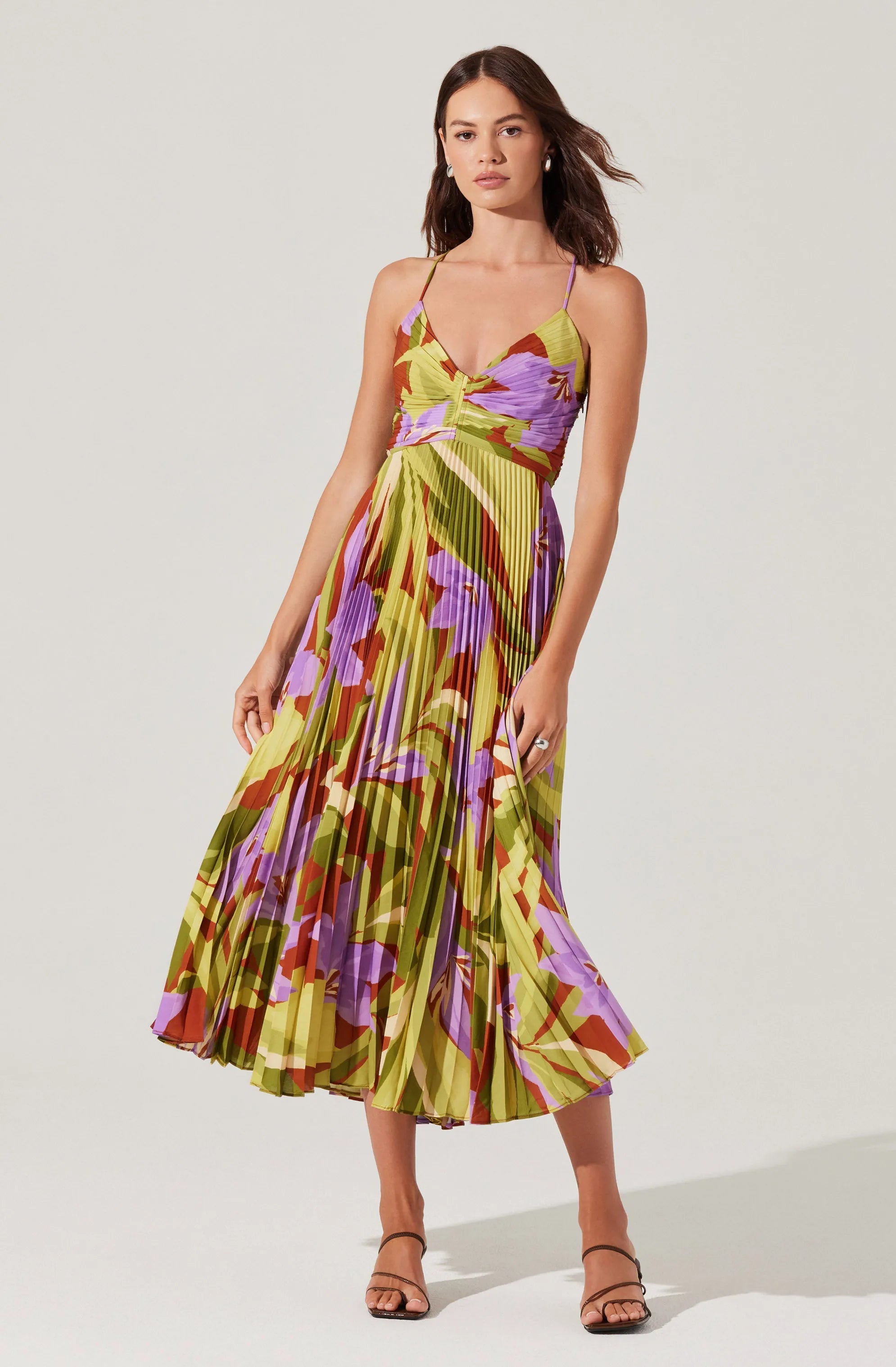 Green rust floral
