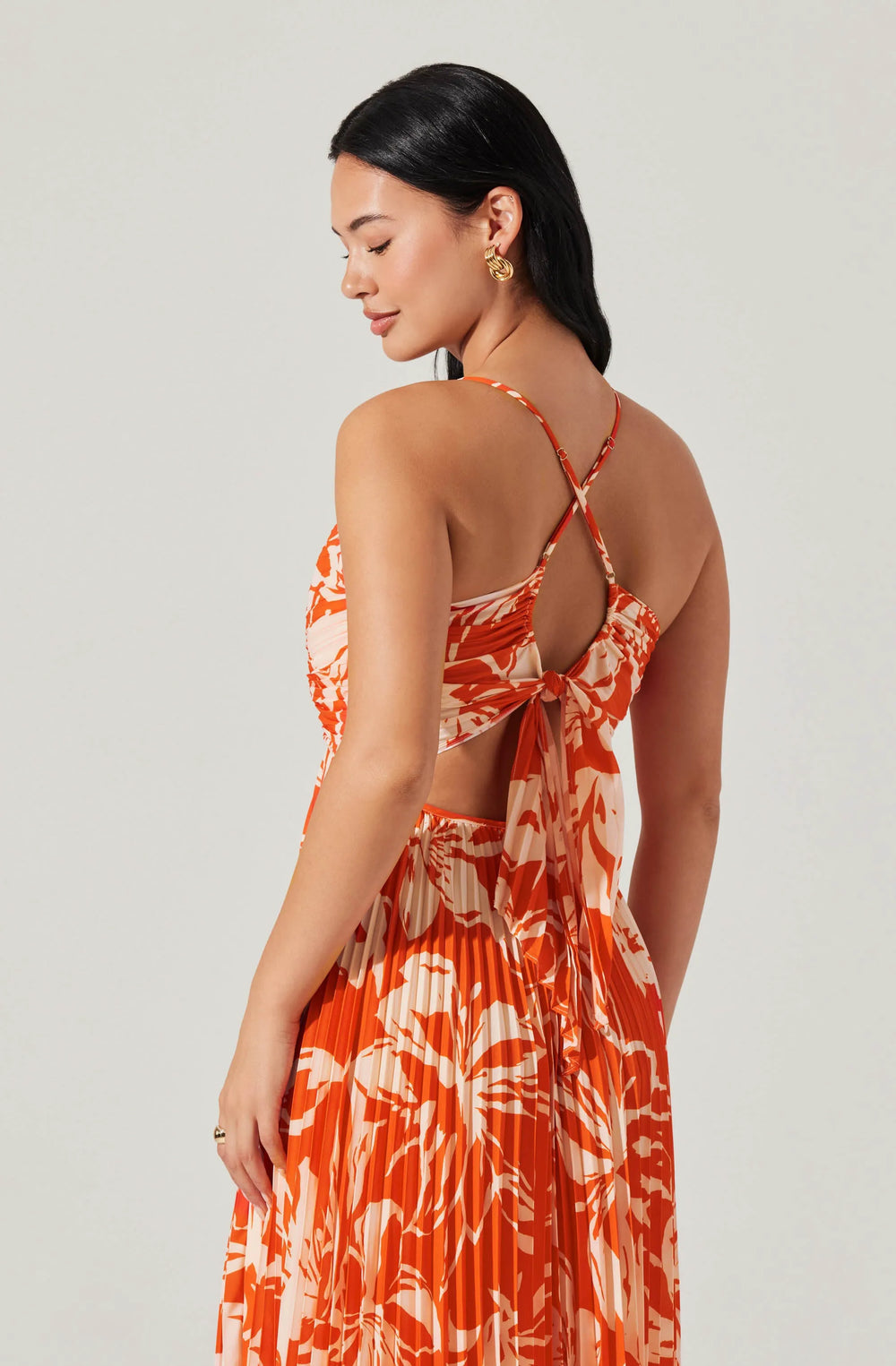 Hot orange floral