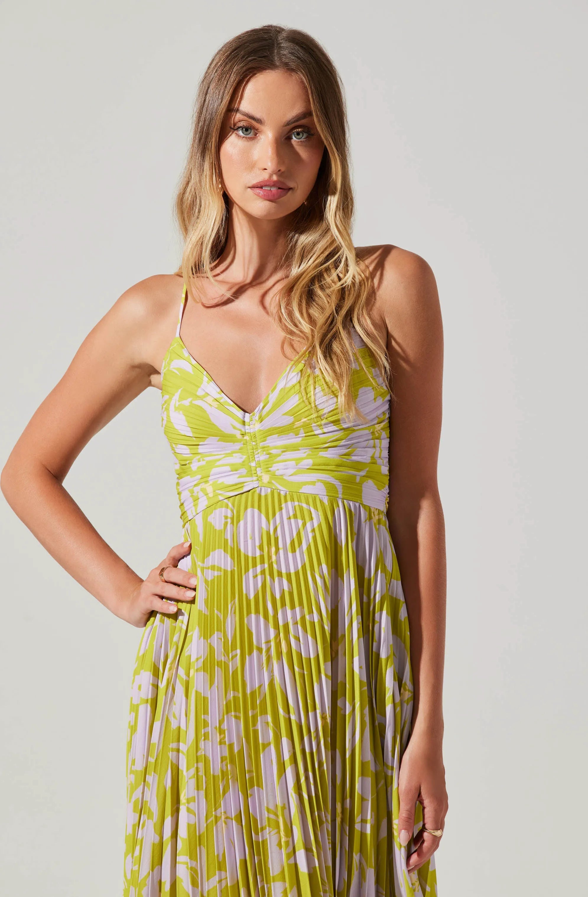 Lime lavender floral