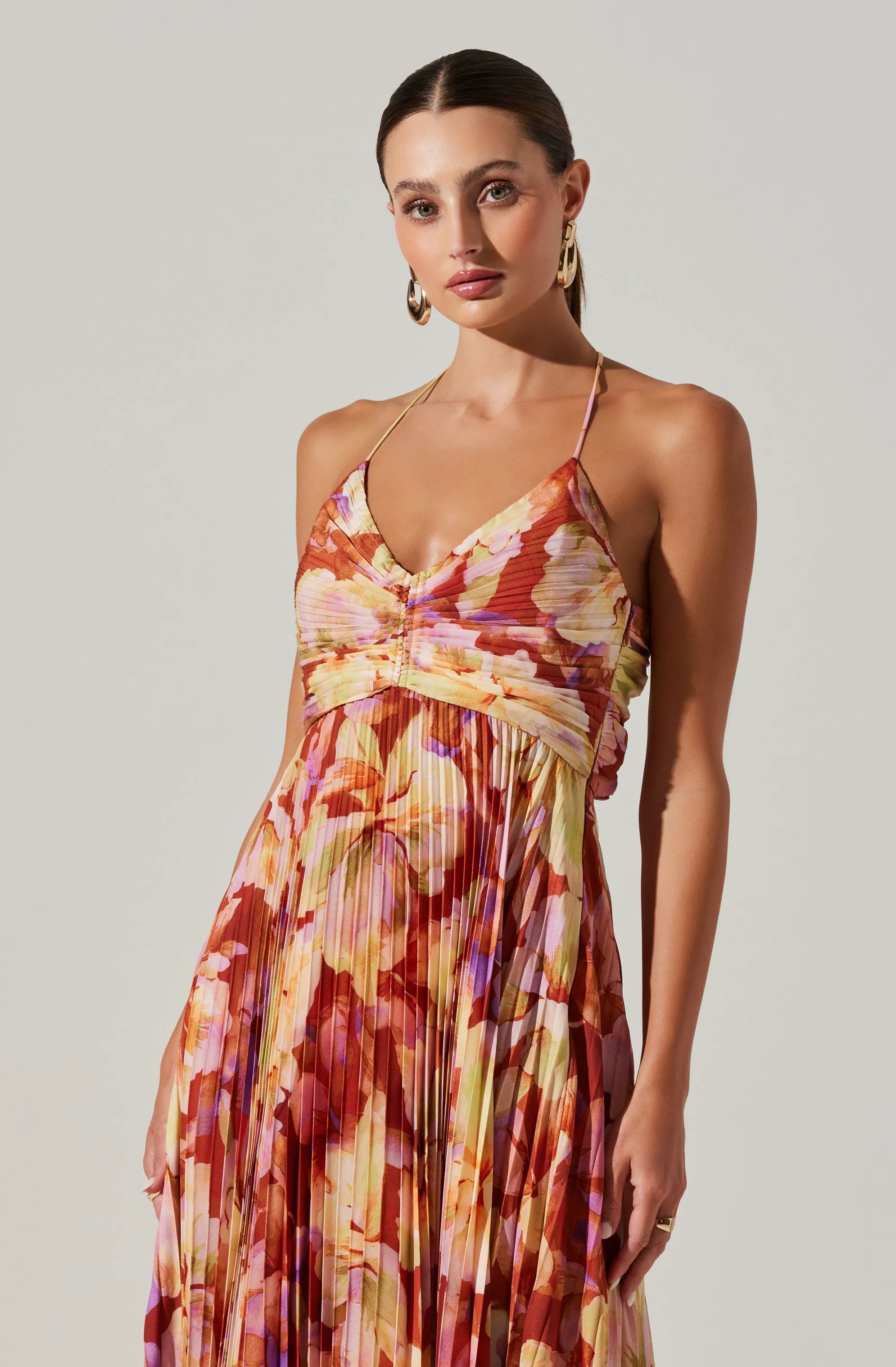 Rust yellow floral