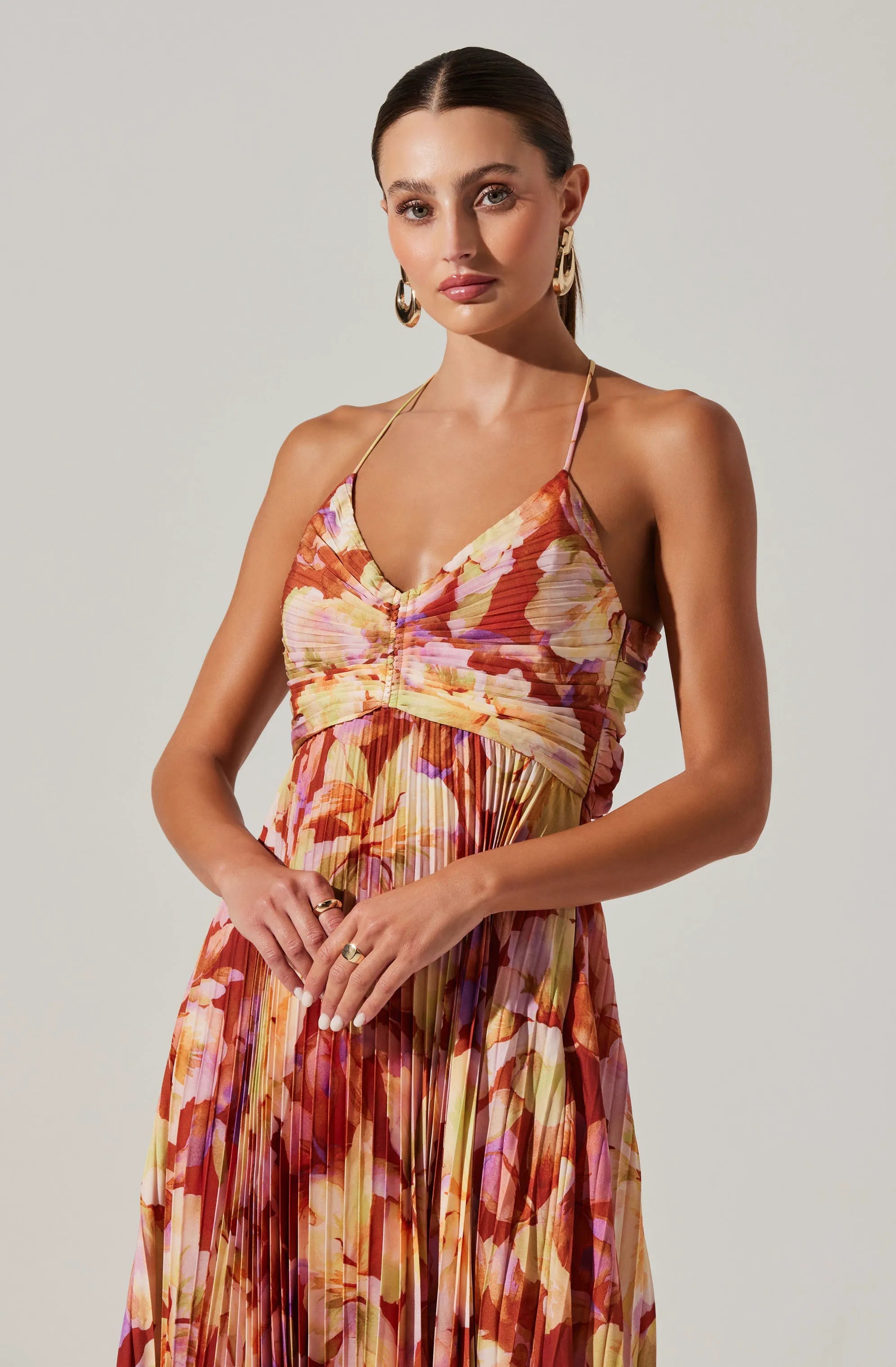 Rust yellow floral