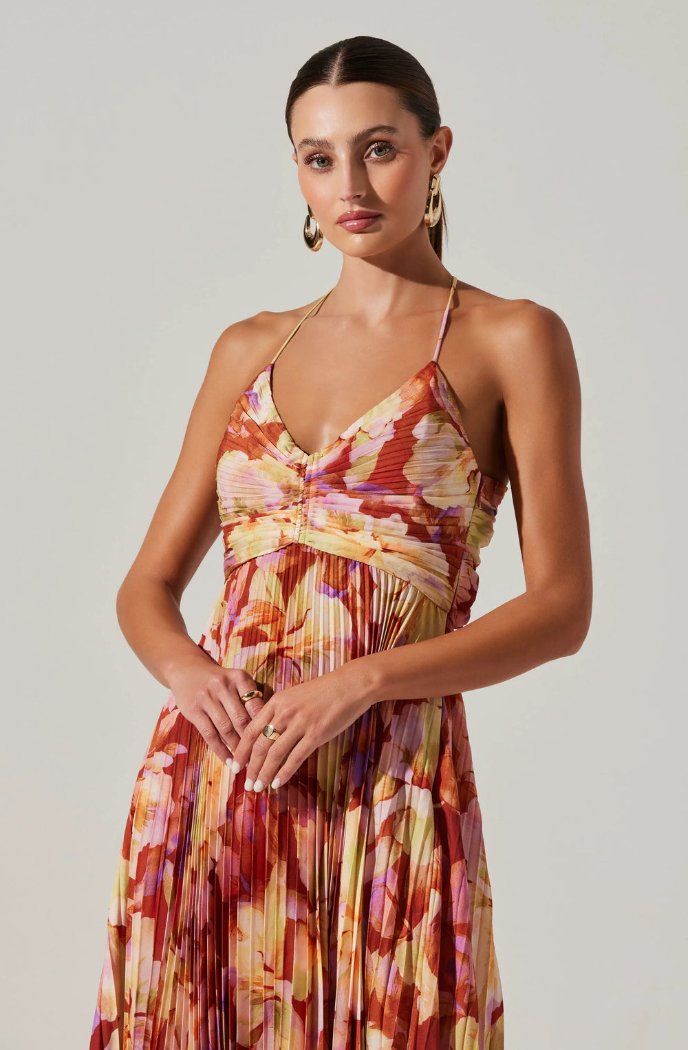 Rust yellow floral