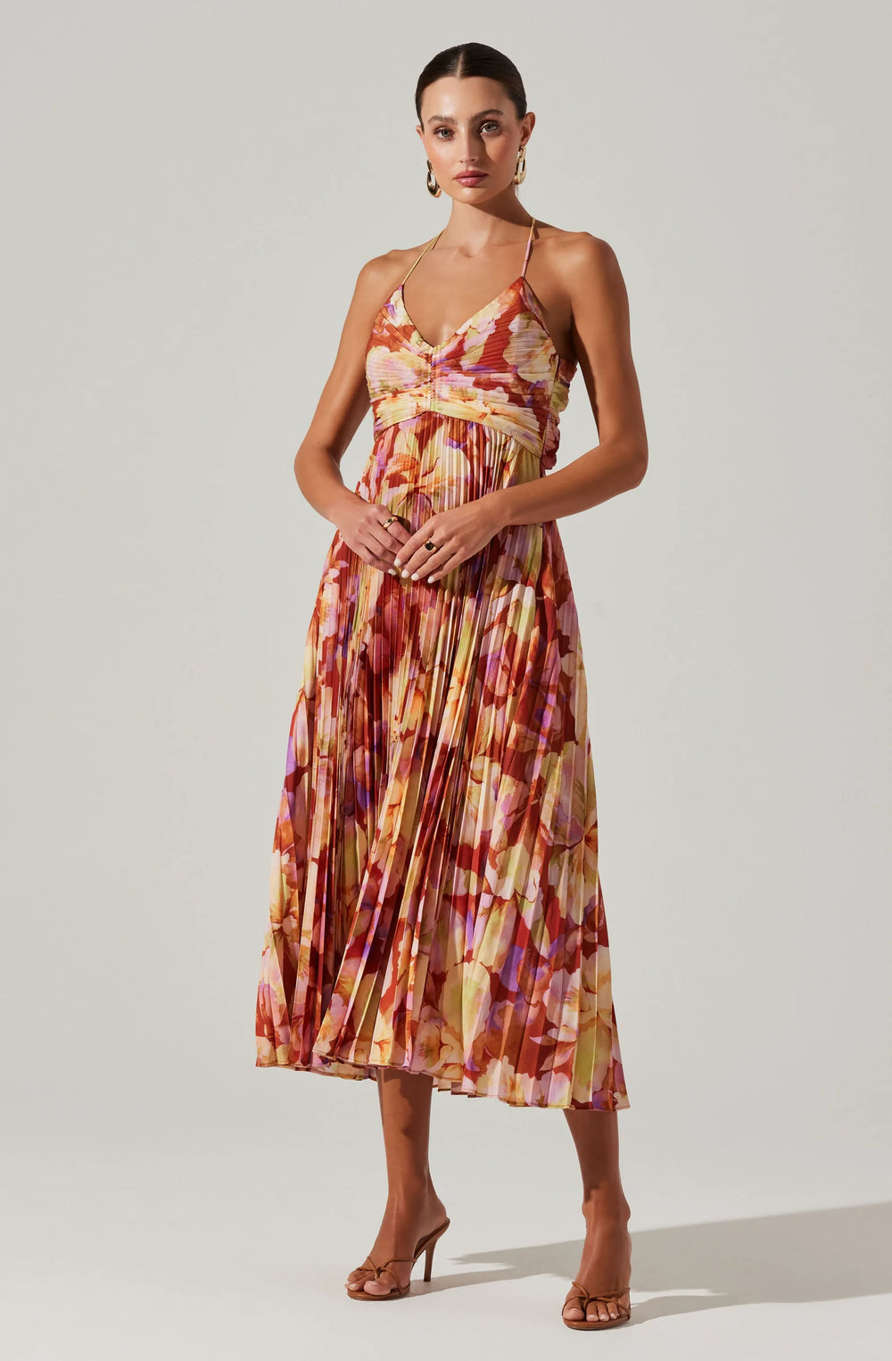 Rust yellow floral