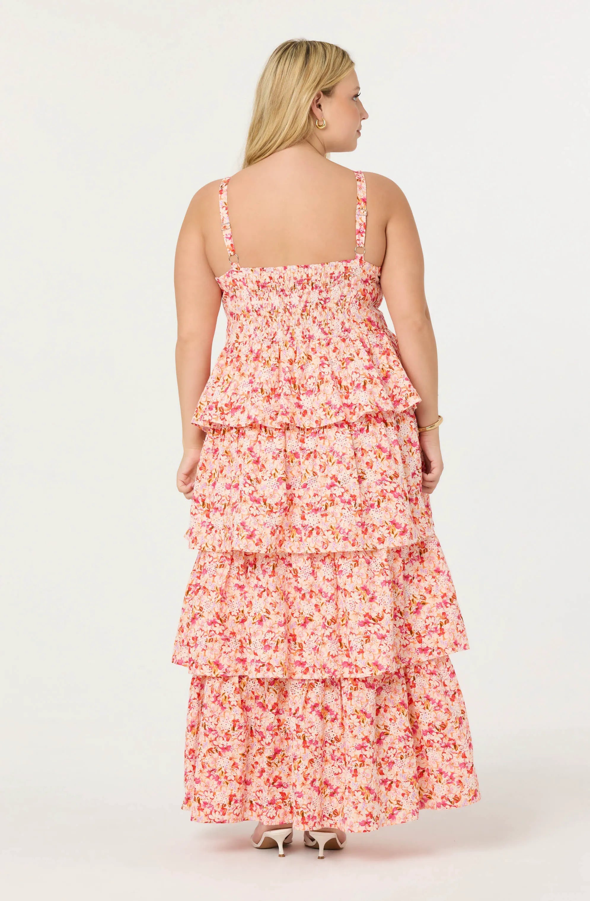 Plus Size - Pink multi floral