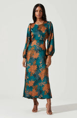 Green rust floral