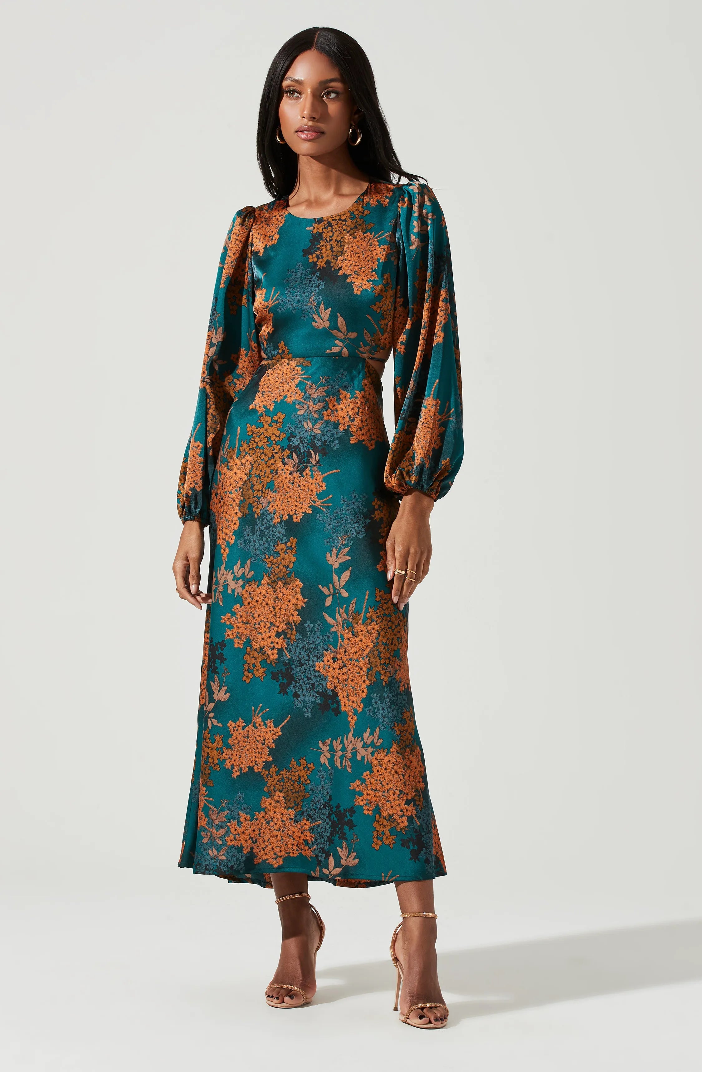 Green rust floral