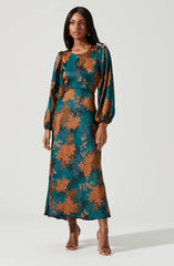 Green rust floral