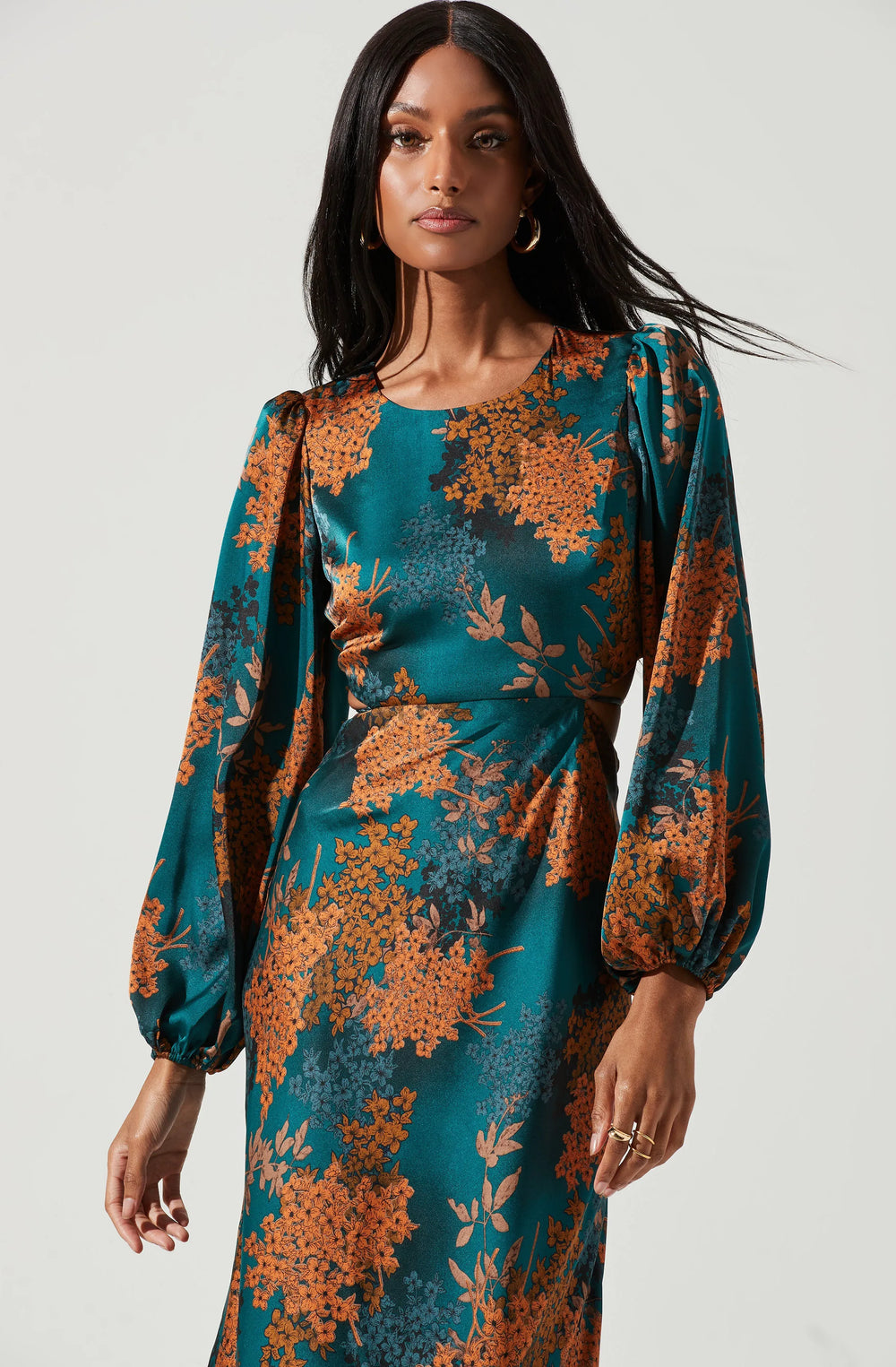 Green rust floral