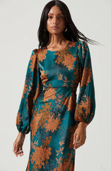 Green rust floral