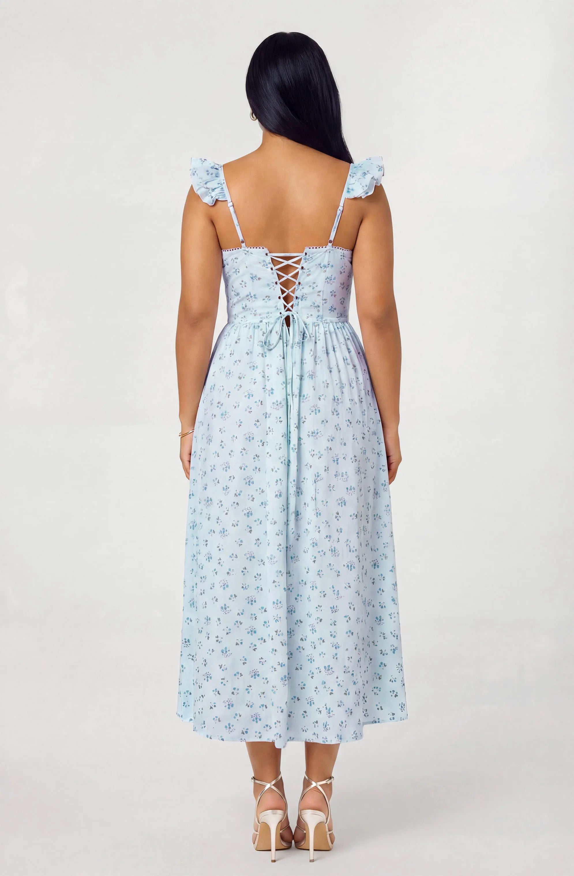 Plus Size - Blue floral