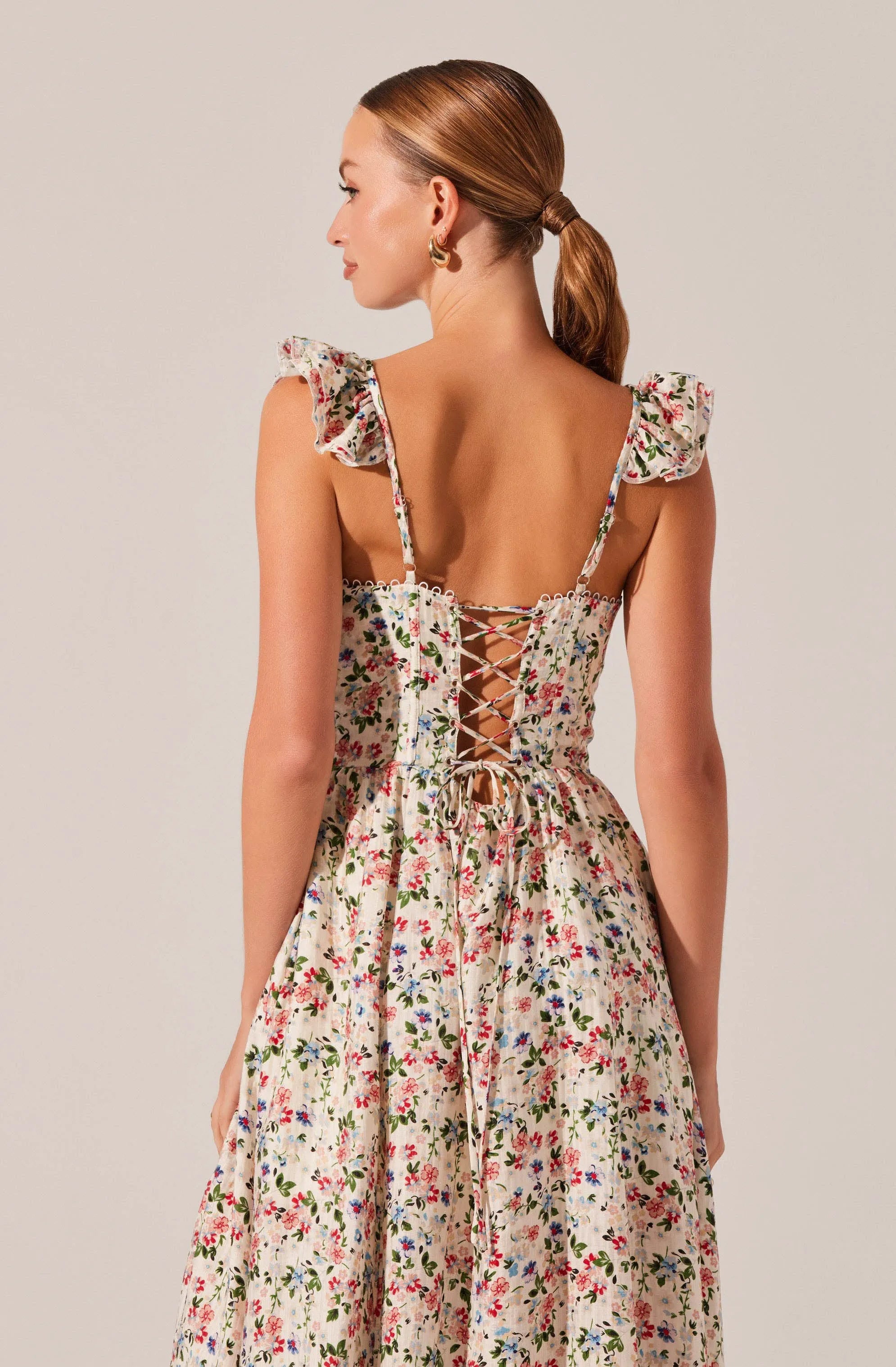Cream multi floral