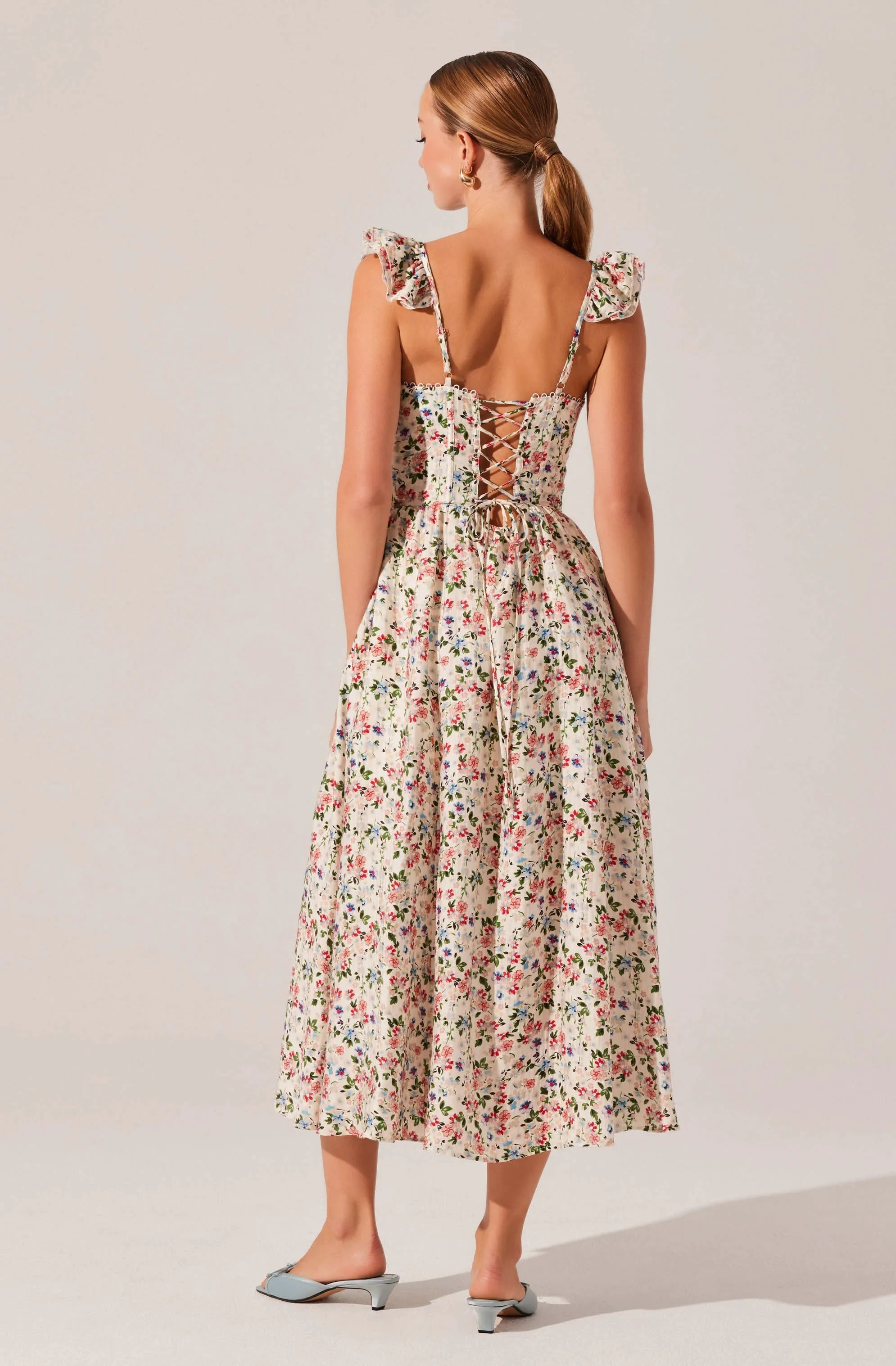 Cream multi floral