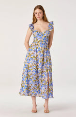 Yellow blue floral