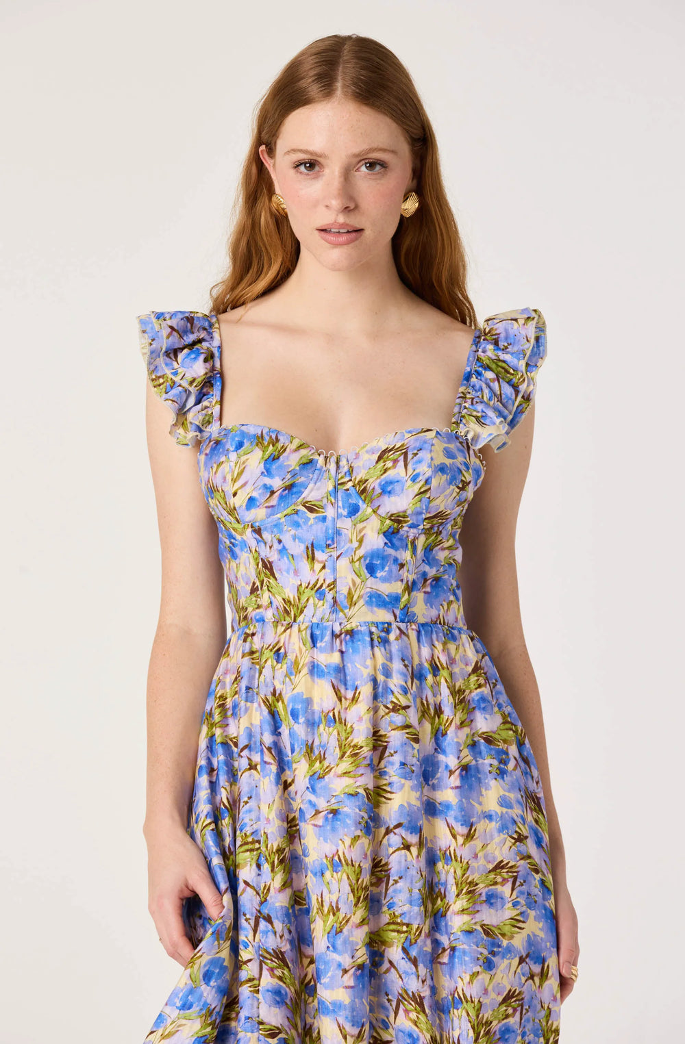 Yellow blue floral