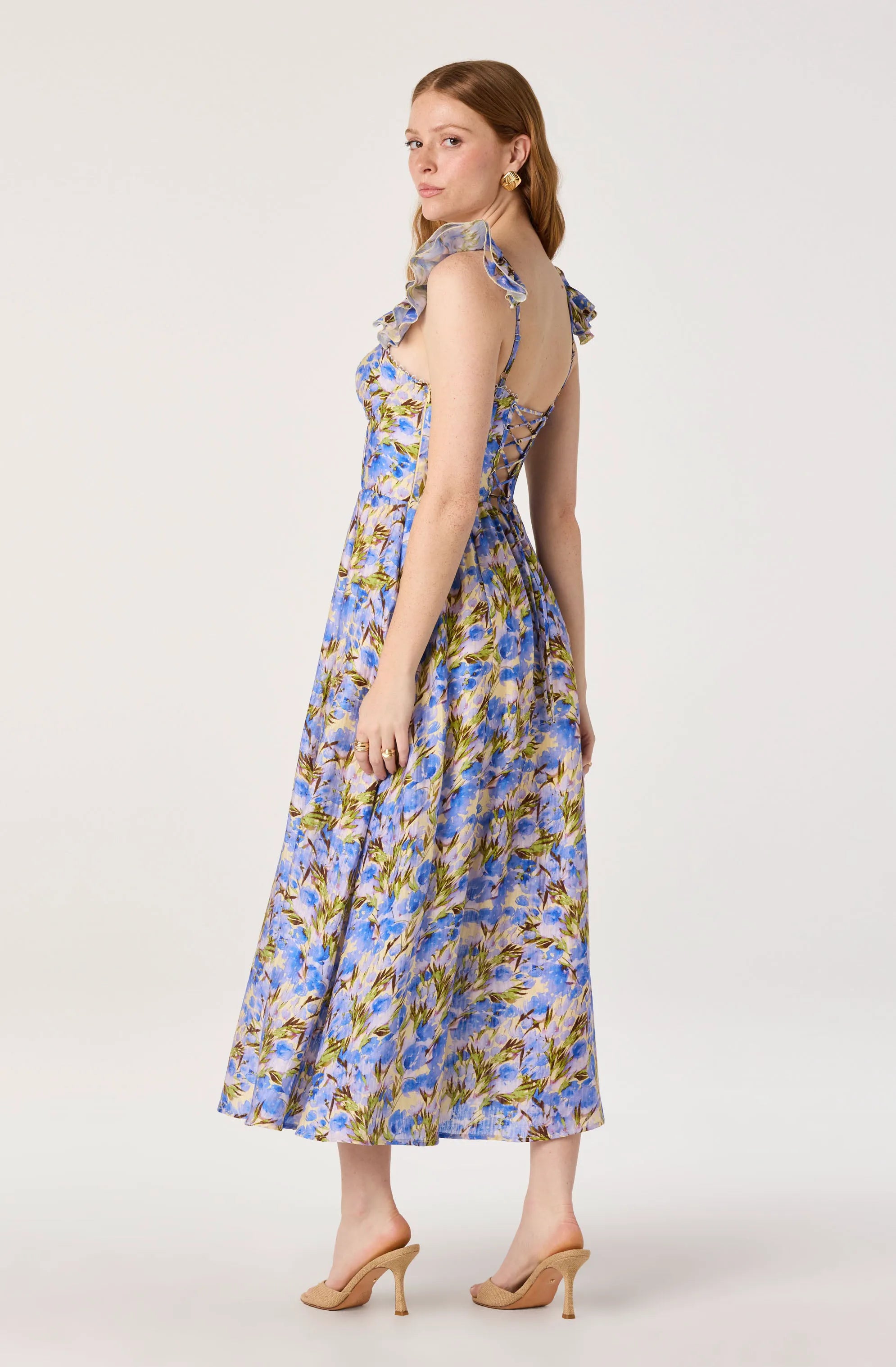Yellow blue floral