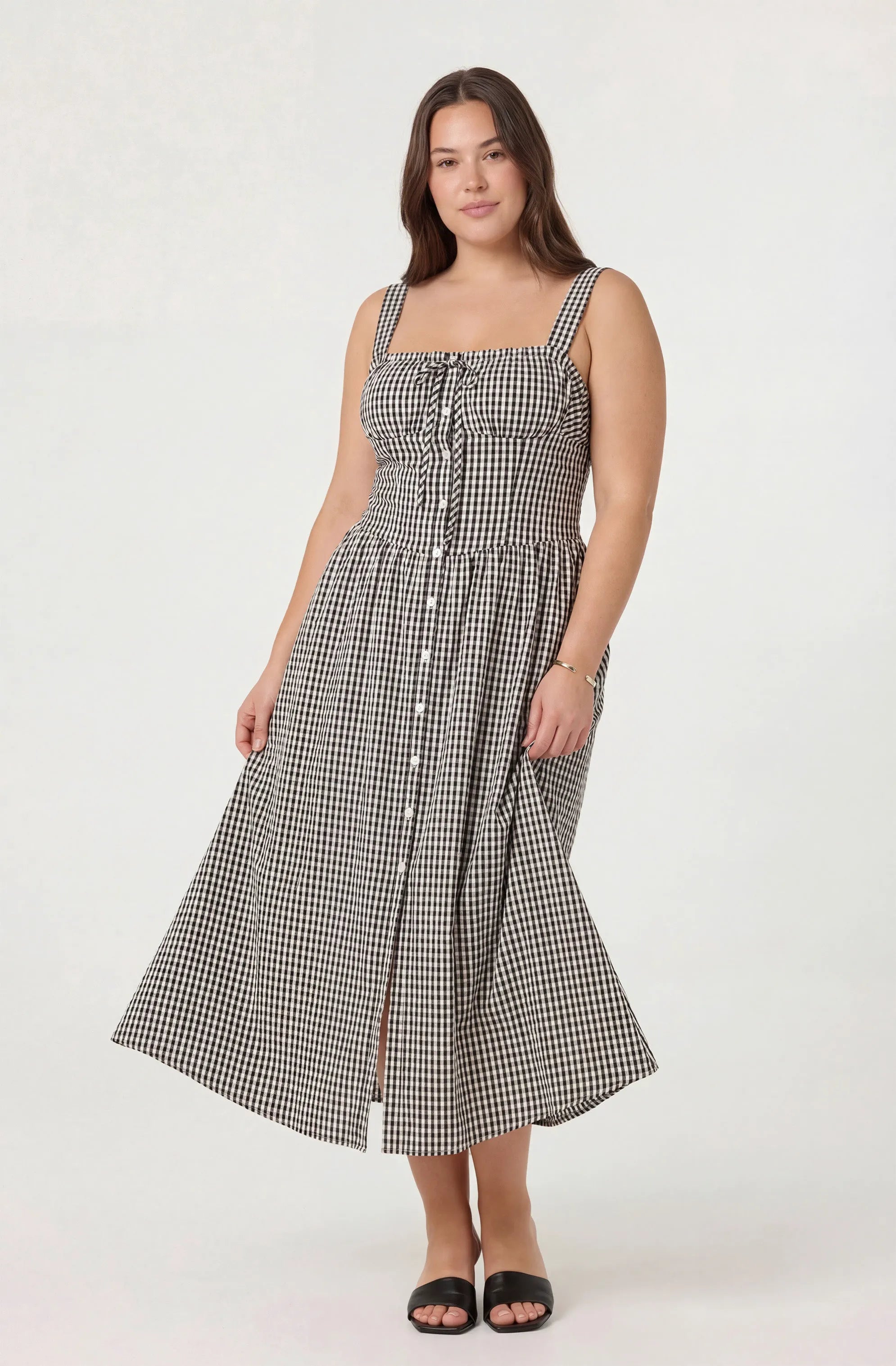 Plus Size - Black gingham