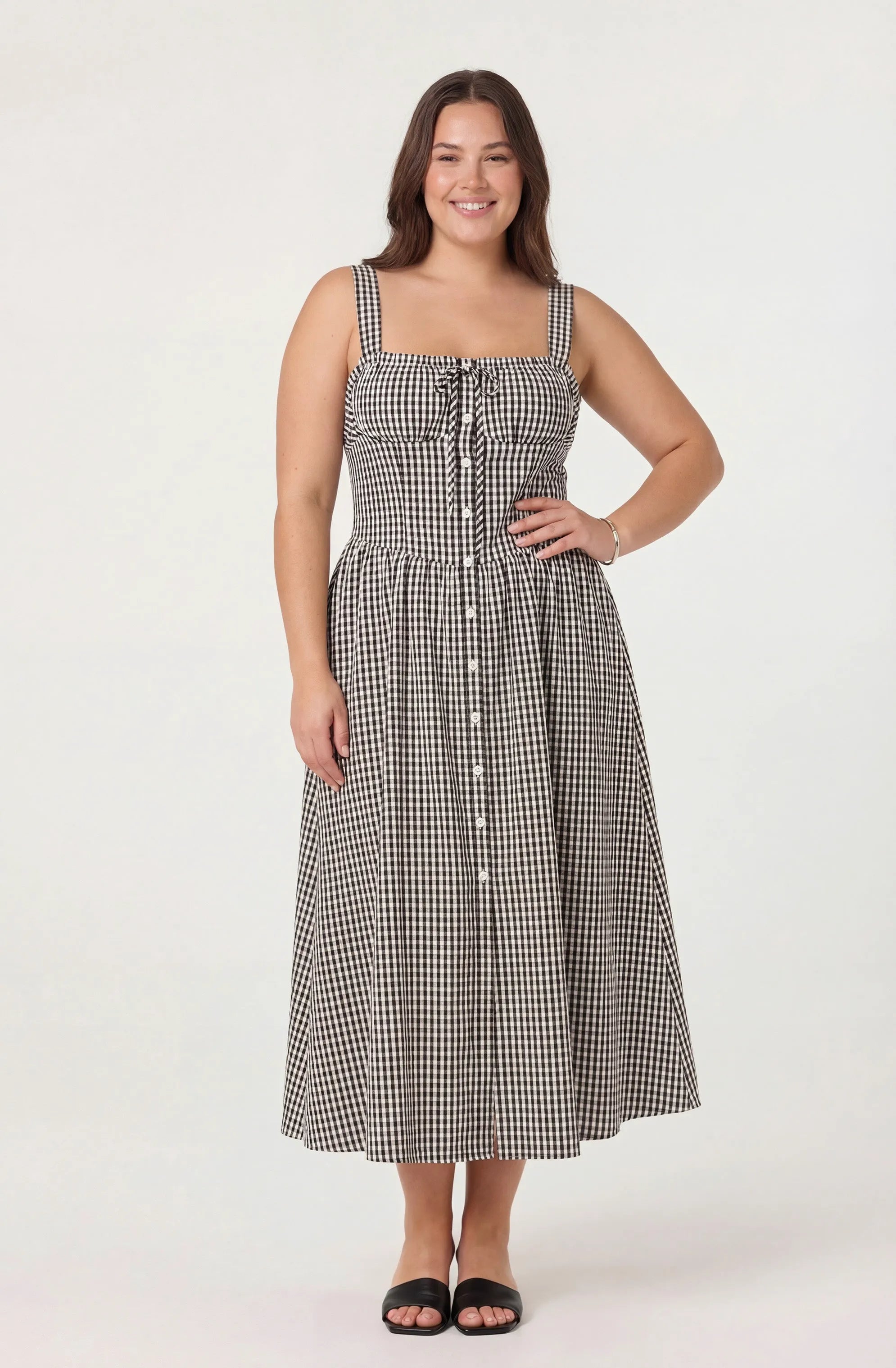 Plus Size - Black gingham