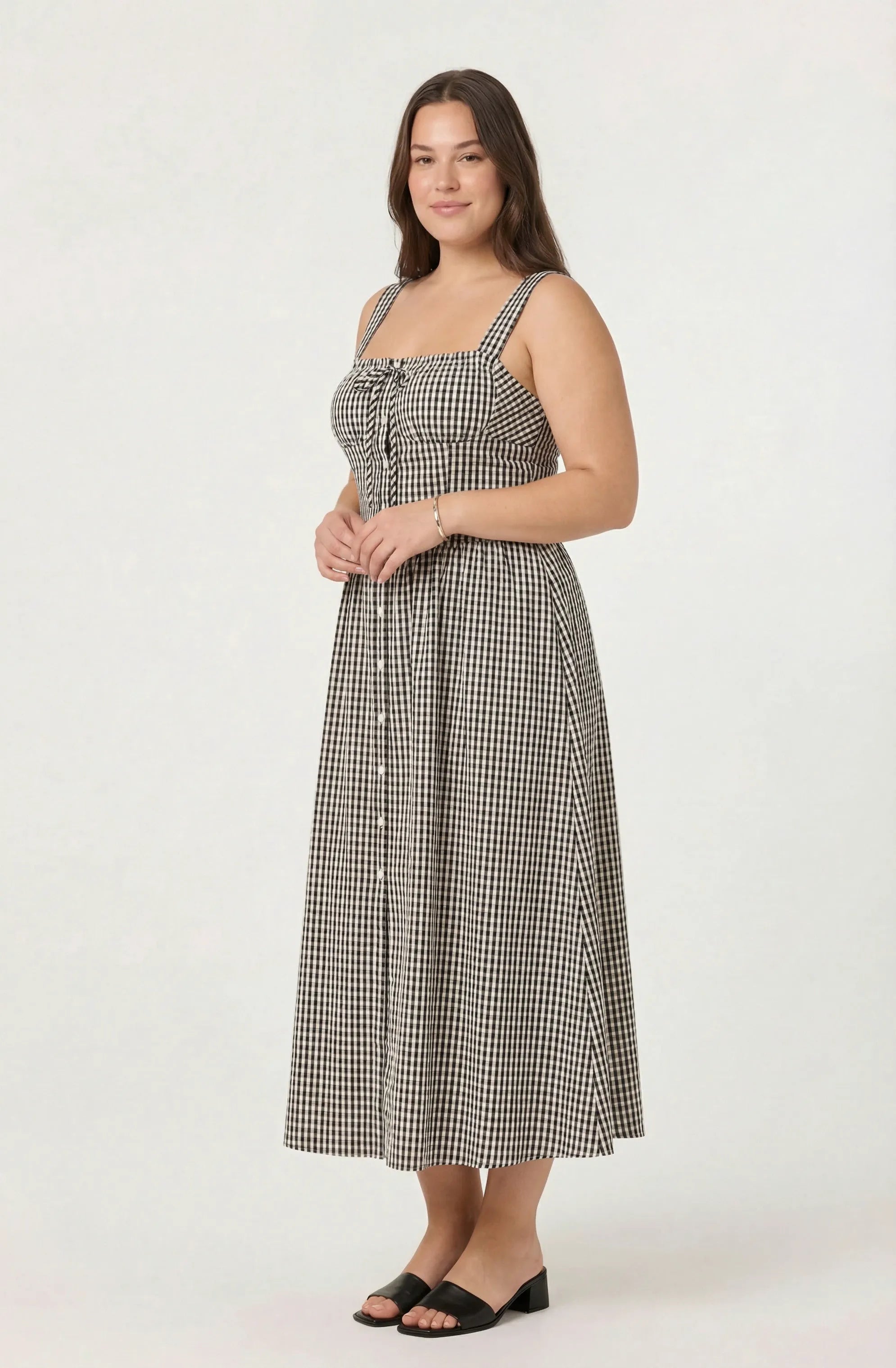 Plus Size - Black gingham