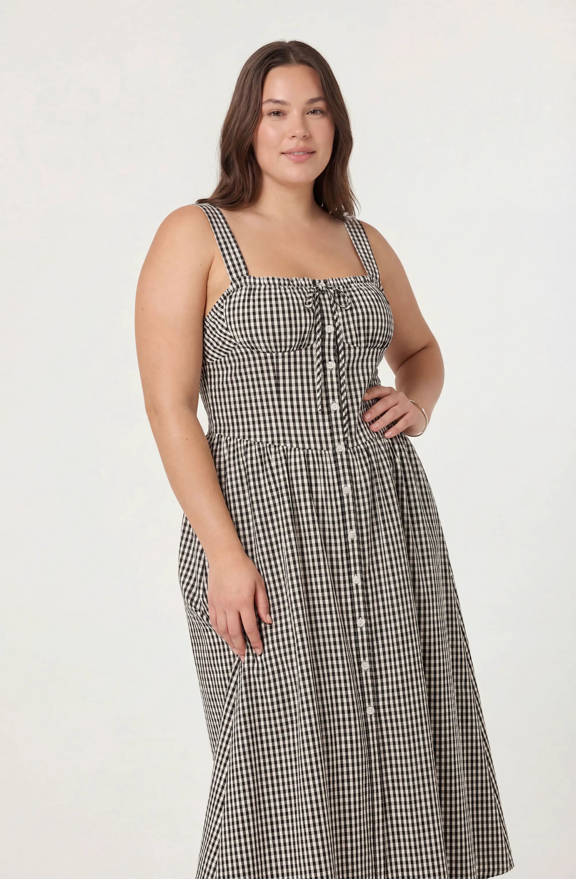 Plus Size - Black gingham