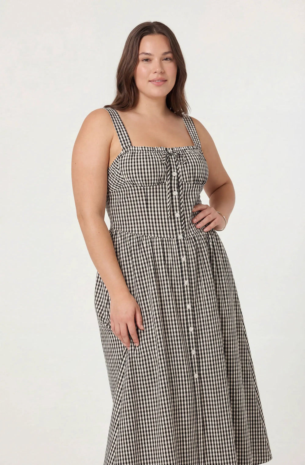 Plus Size - Black gingham