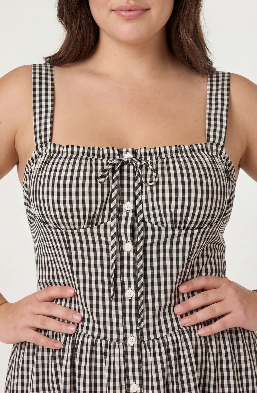 Plus Size - Black gingham