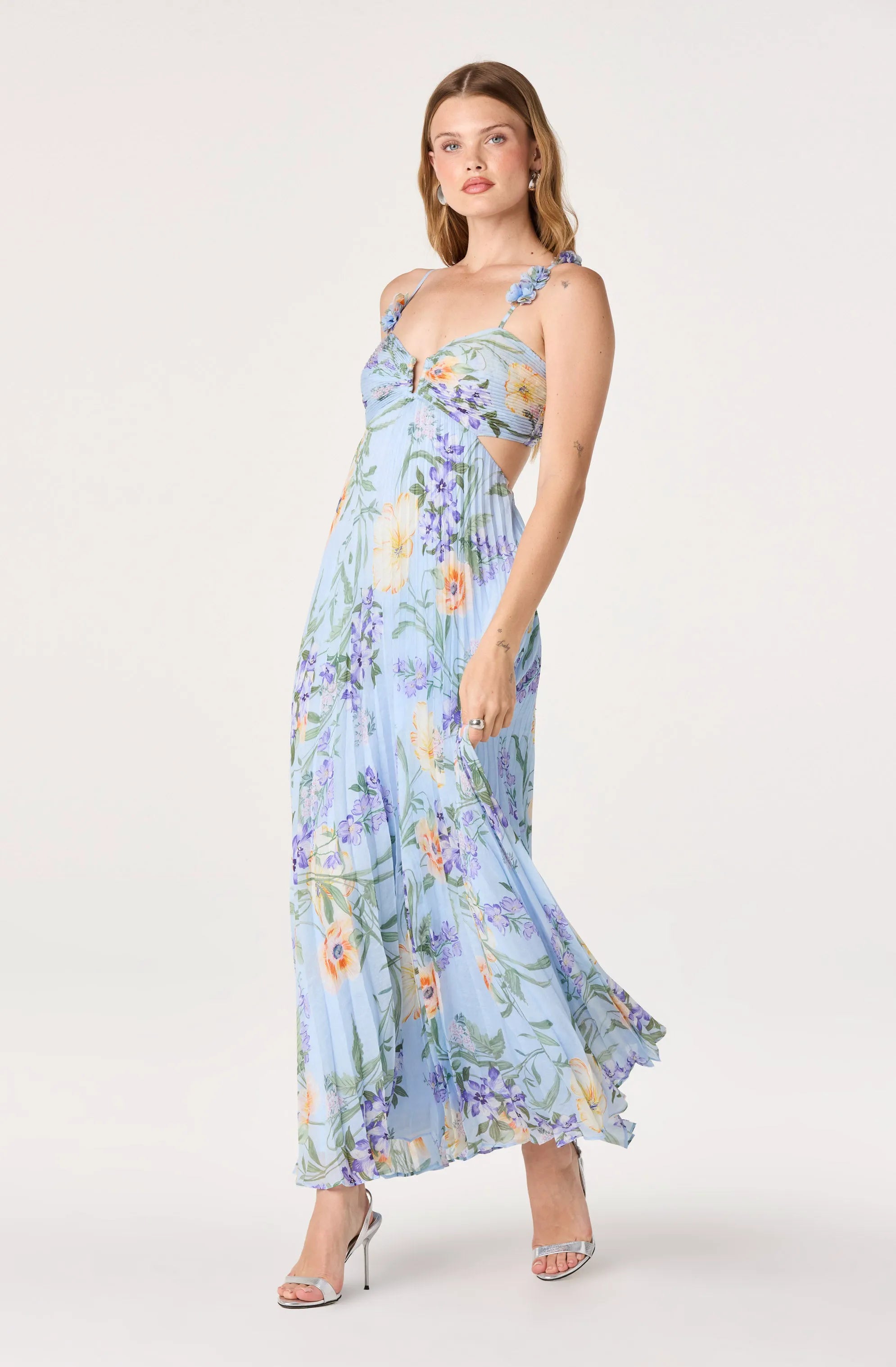 Sky blue floral