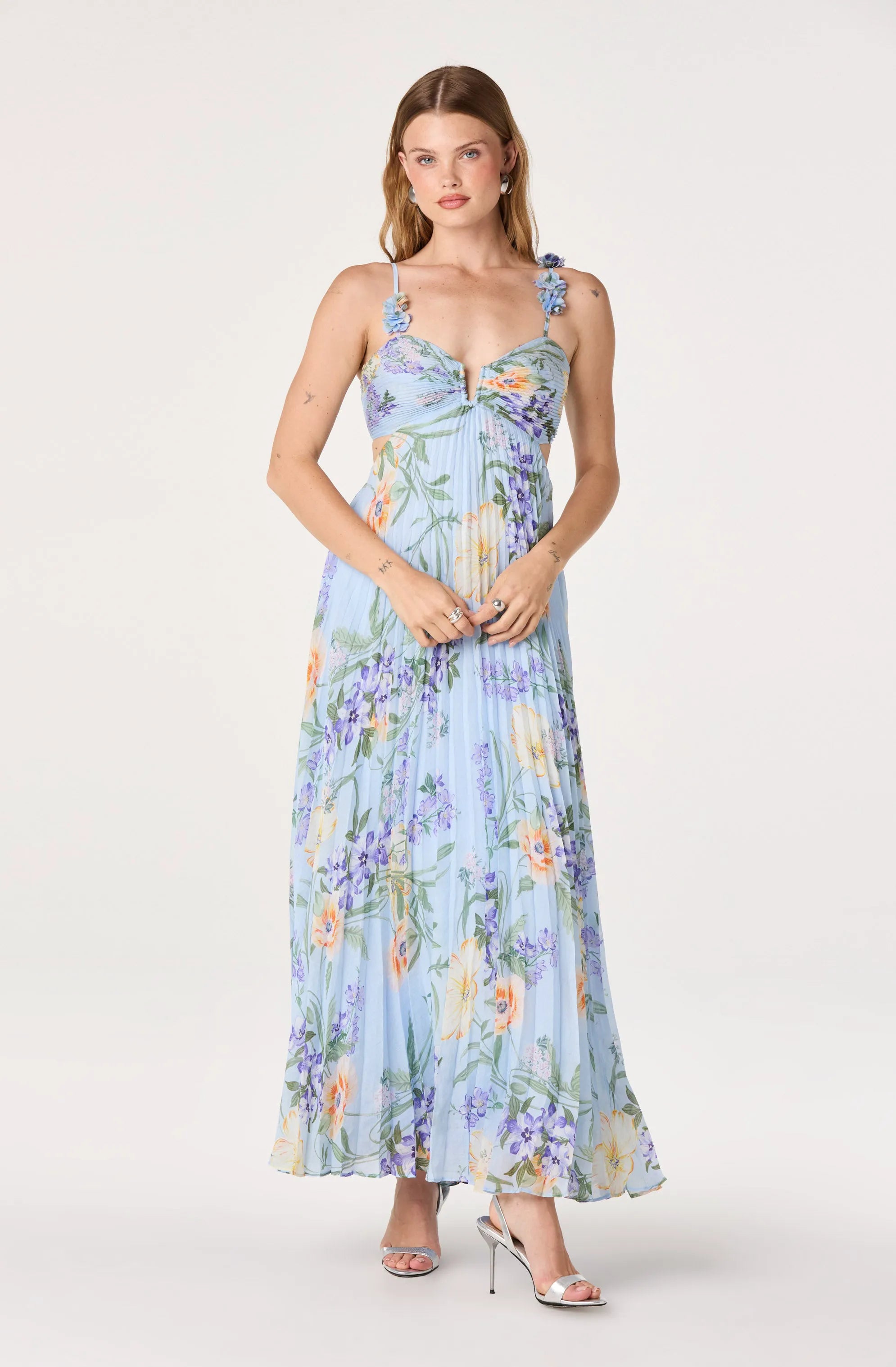 Sky blue floral