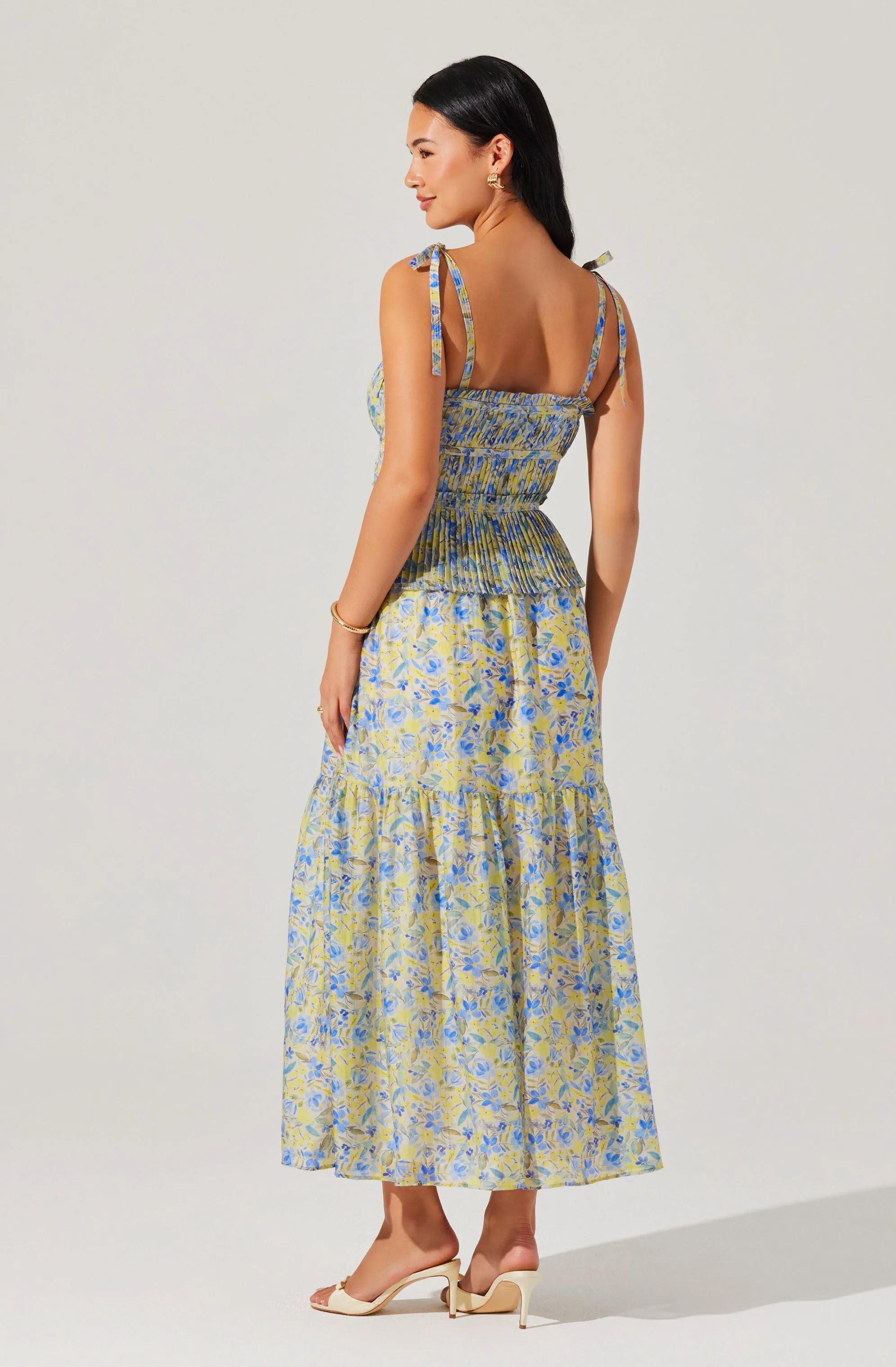 Blue yellow floral
