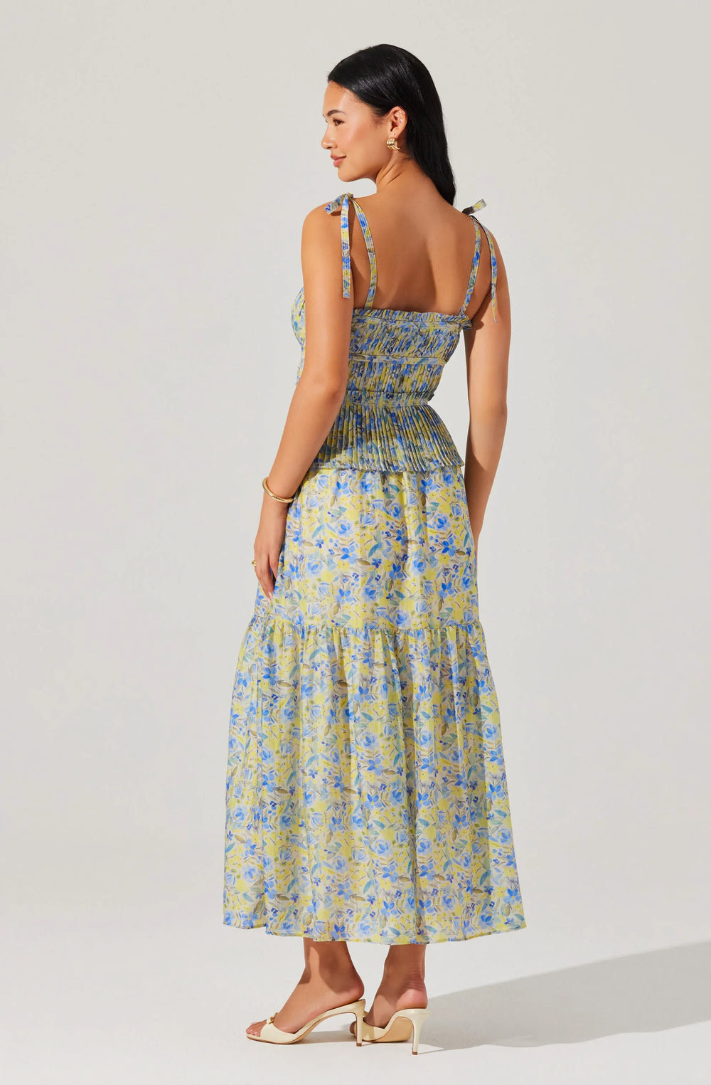 Blue yellow floral