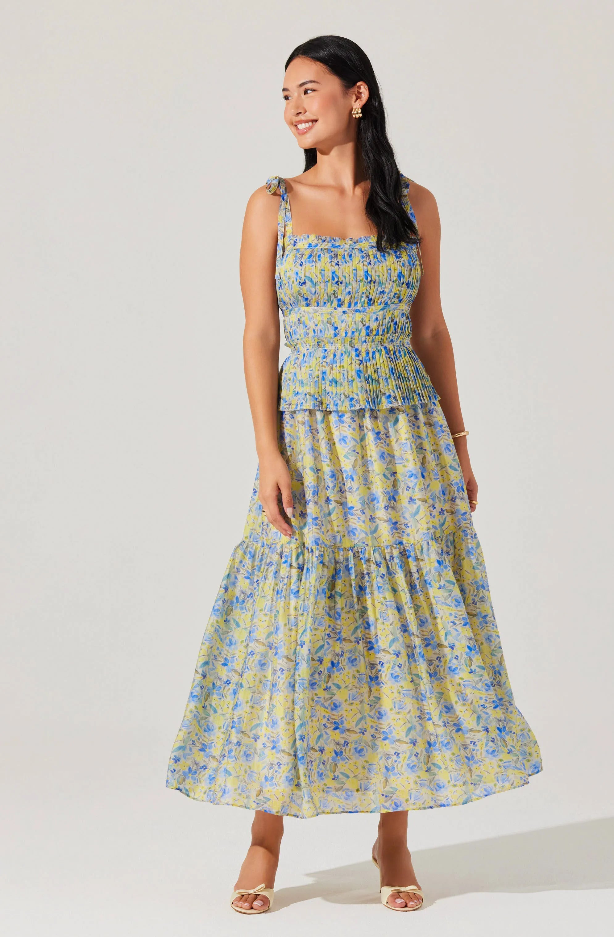 Blue yellow floral