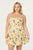 Plus Size - Yellow green floral