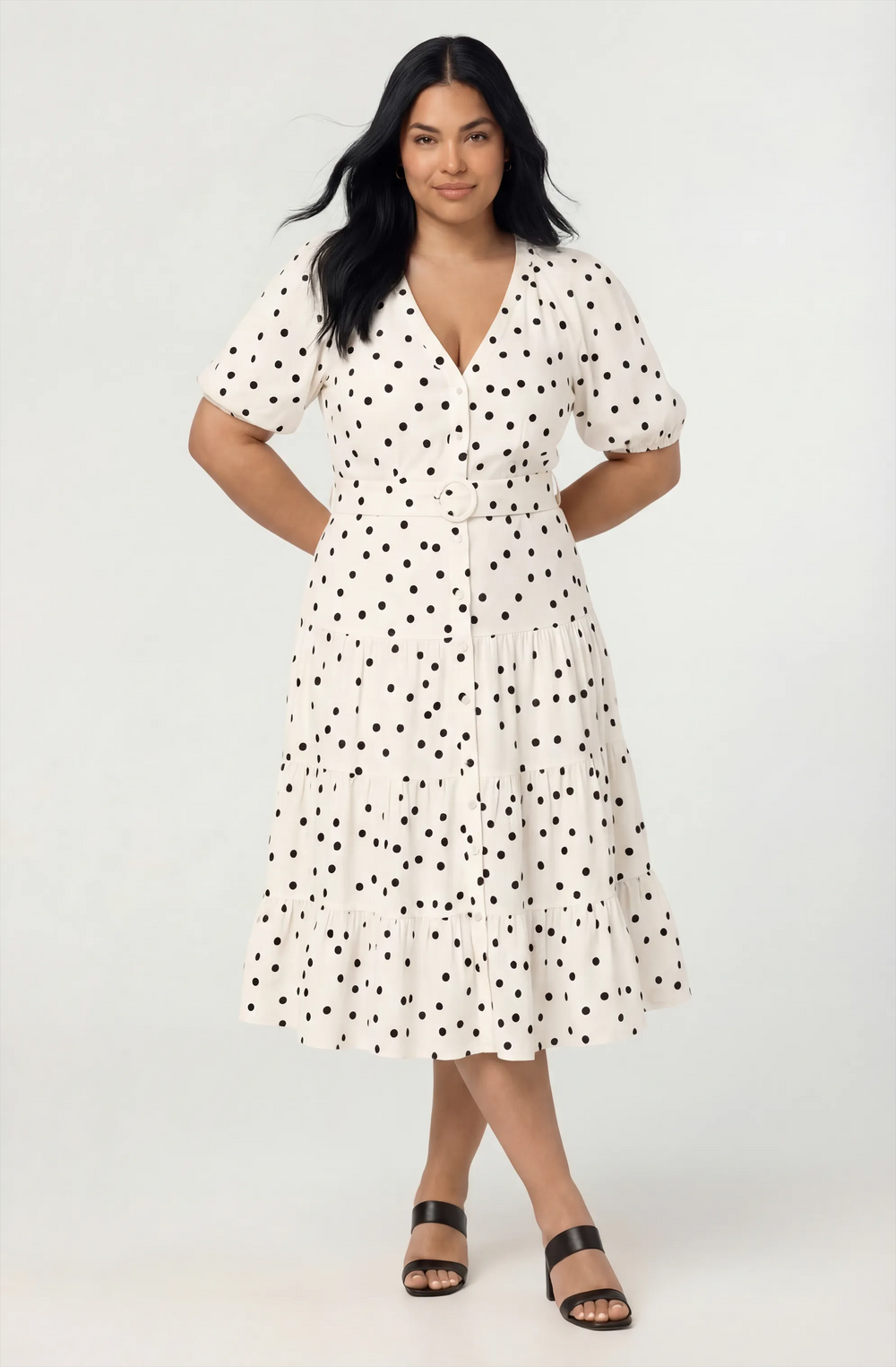 Plus Size - Polka dot print