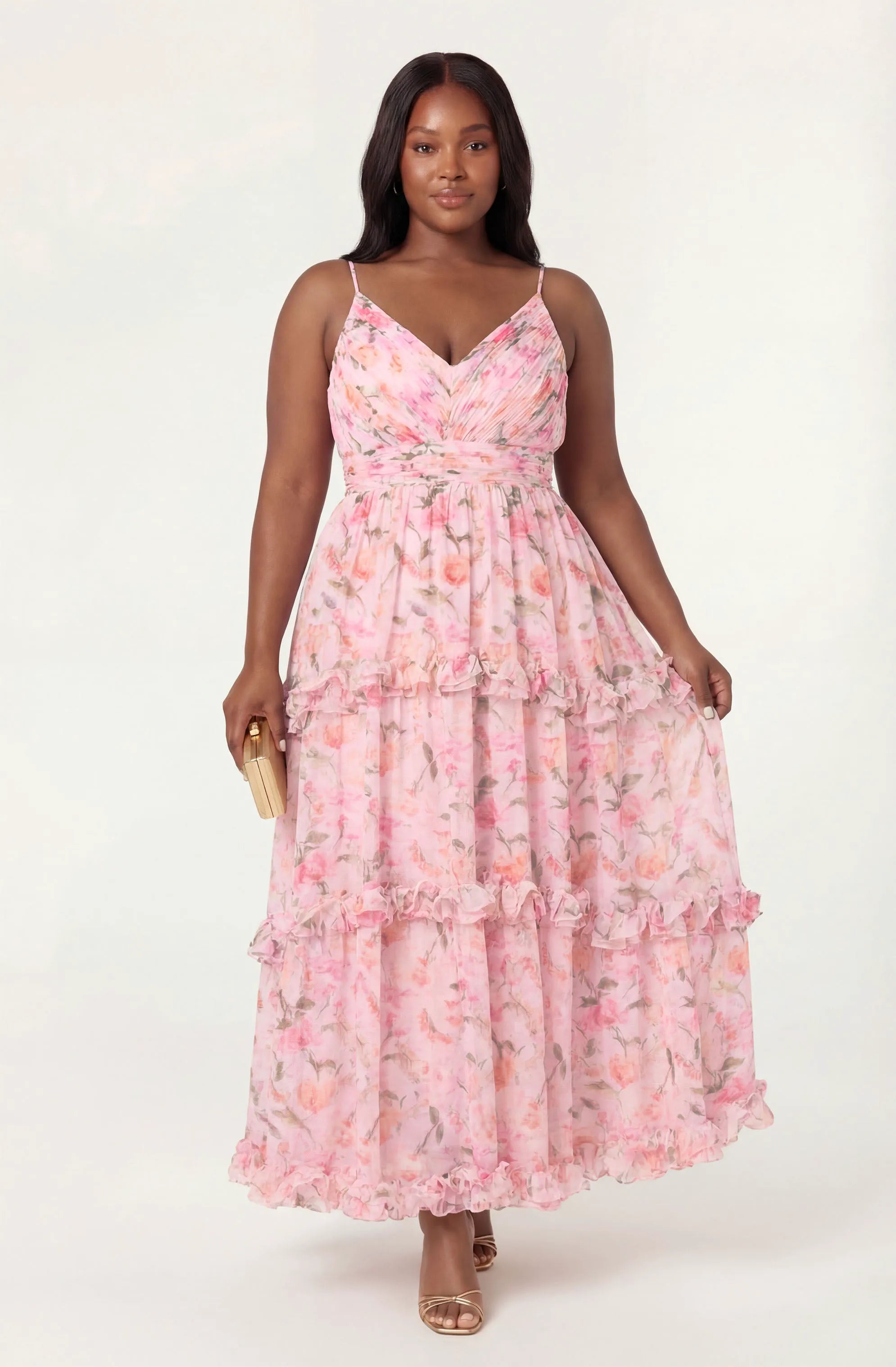 Plus Size - Pink floral